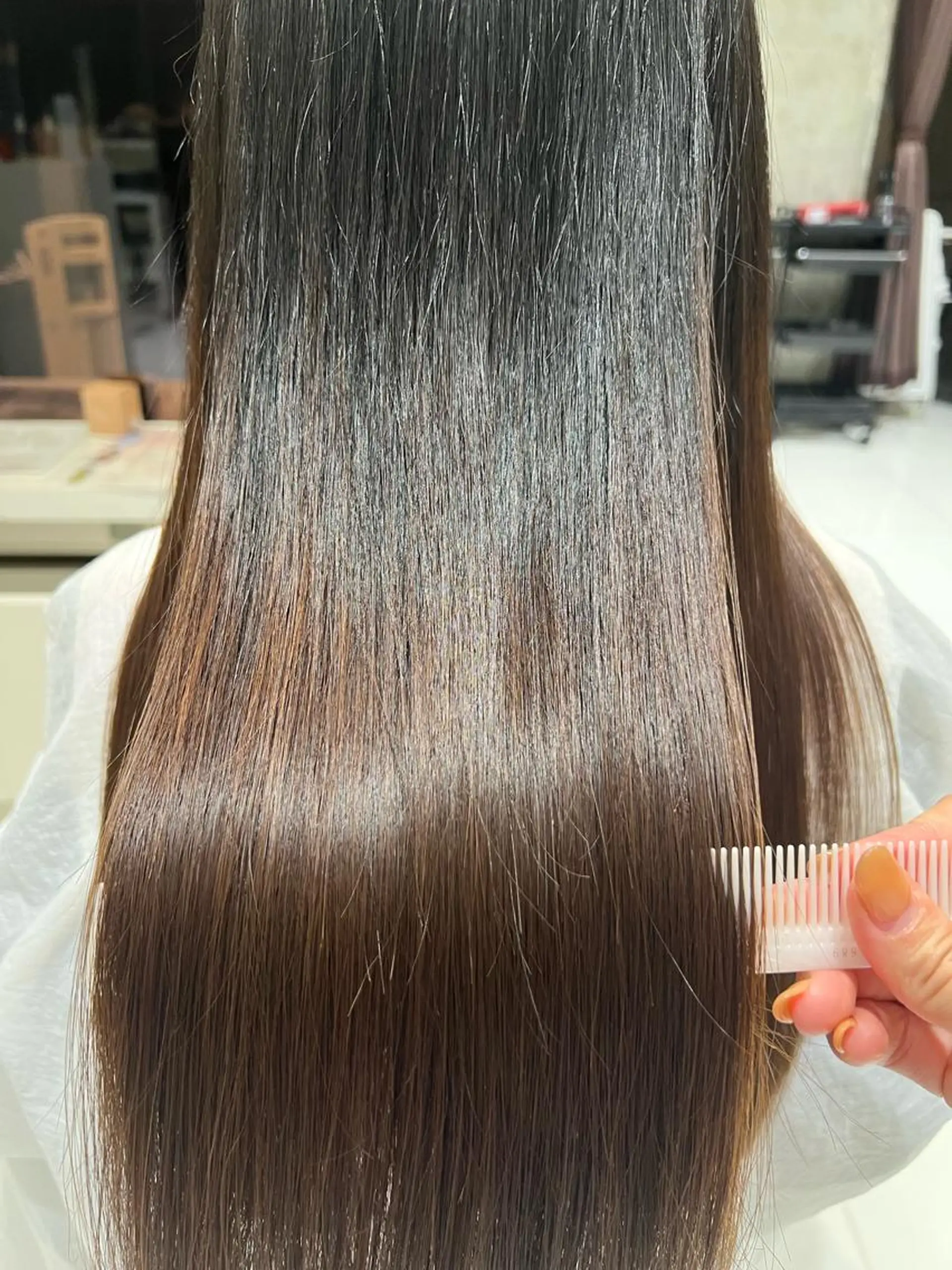 ロング 縮毛矯正 🫧ツヤ髪個室美容室 安食茉莉🫧のヘアスタイル