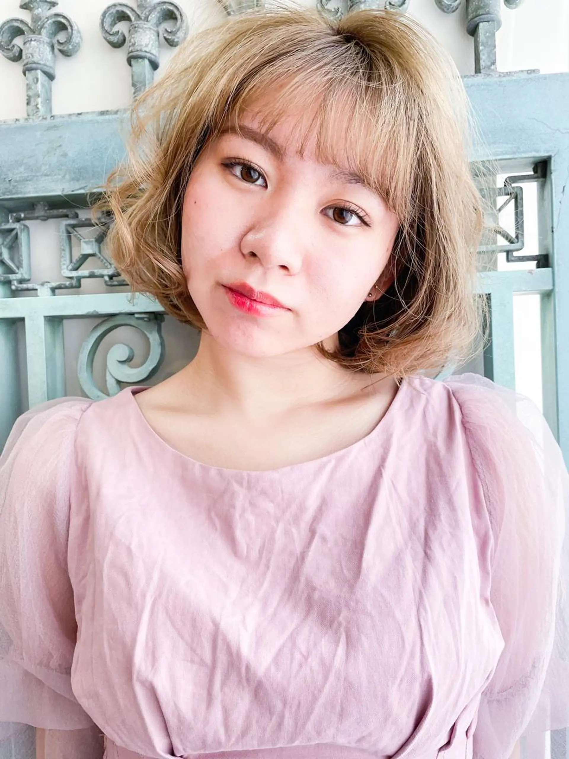 ミディアム カラー パーマ ヘアアレンジ メンズ ヘアカラー トリートメント ヘアセット 表参道Lise おおいしおりのヘアスタイル