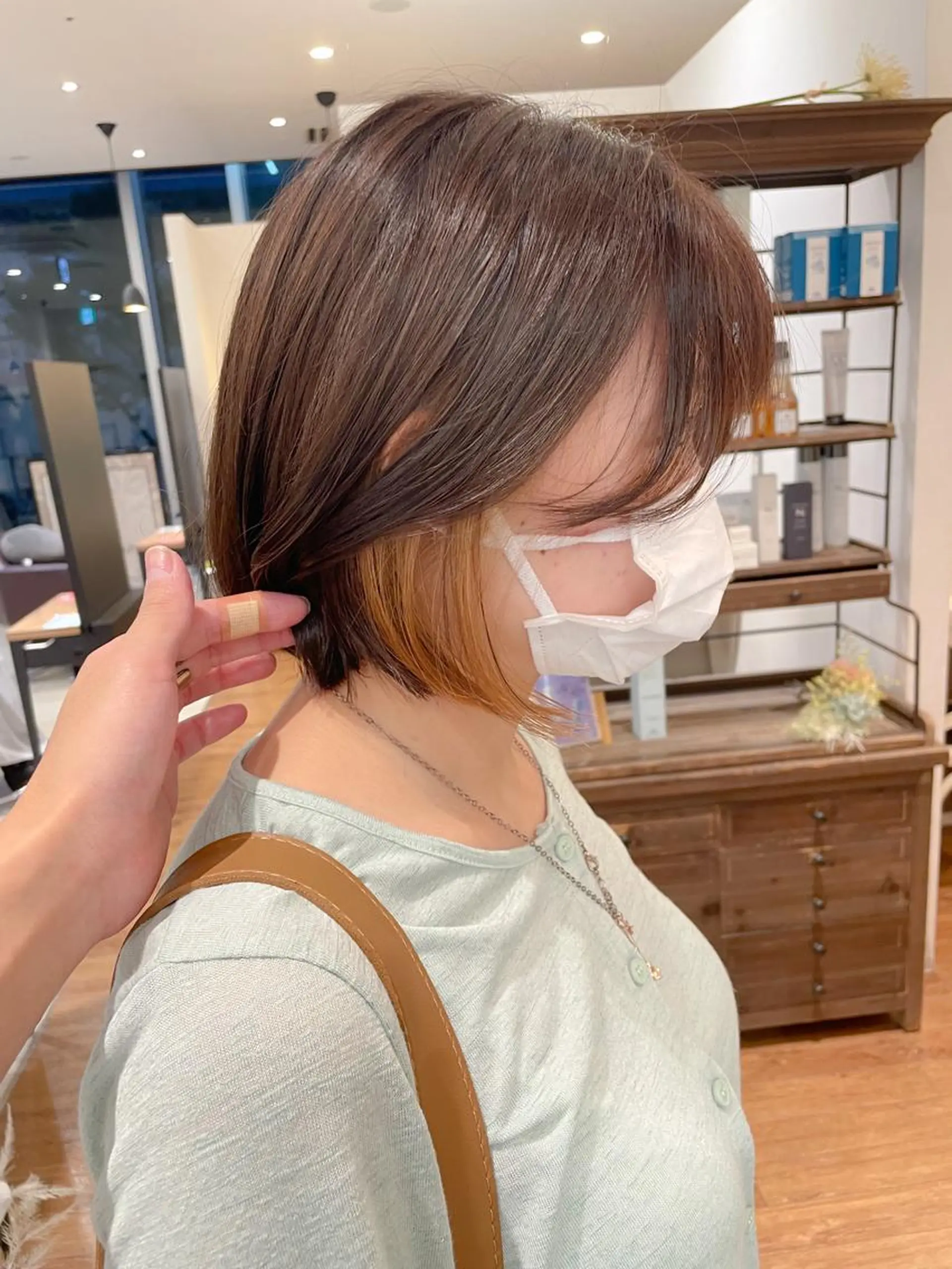 ショート カラー イヤリングカラー ヘアカラー 髪質改善/ブリーチ 田代 龍我のヘアスタイル