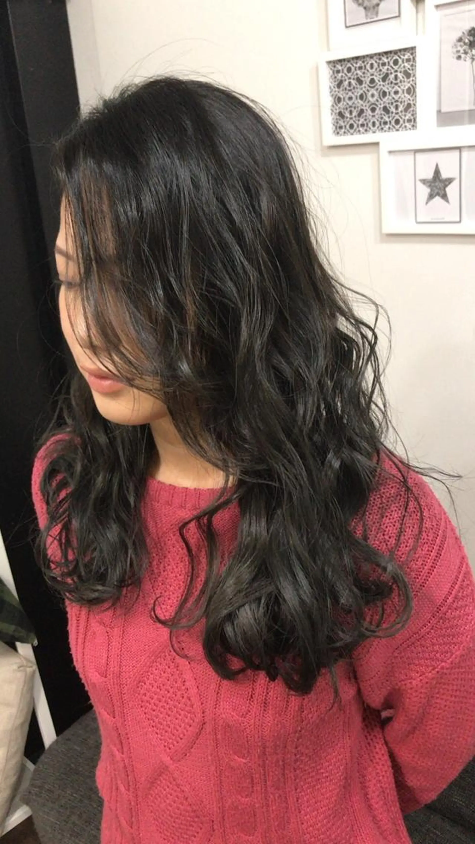 セミロング カラー ヘアアレンジ 黒髪 カット ヘアカラー トリートメント en Siena エンシエナのヘアスタイル