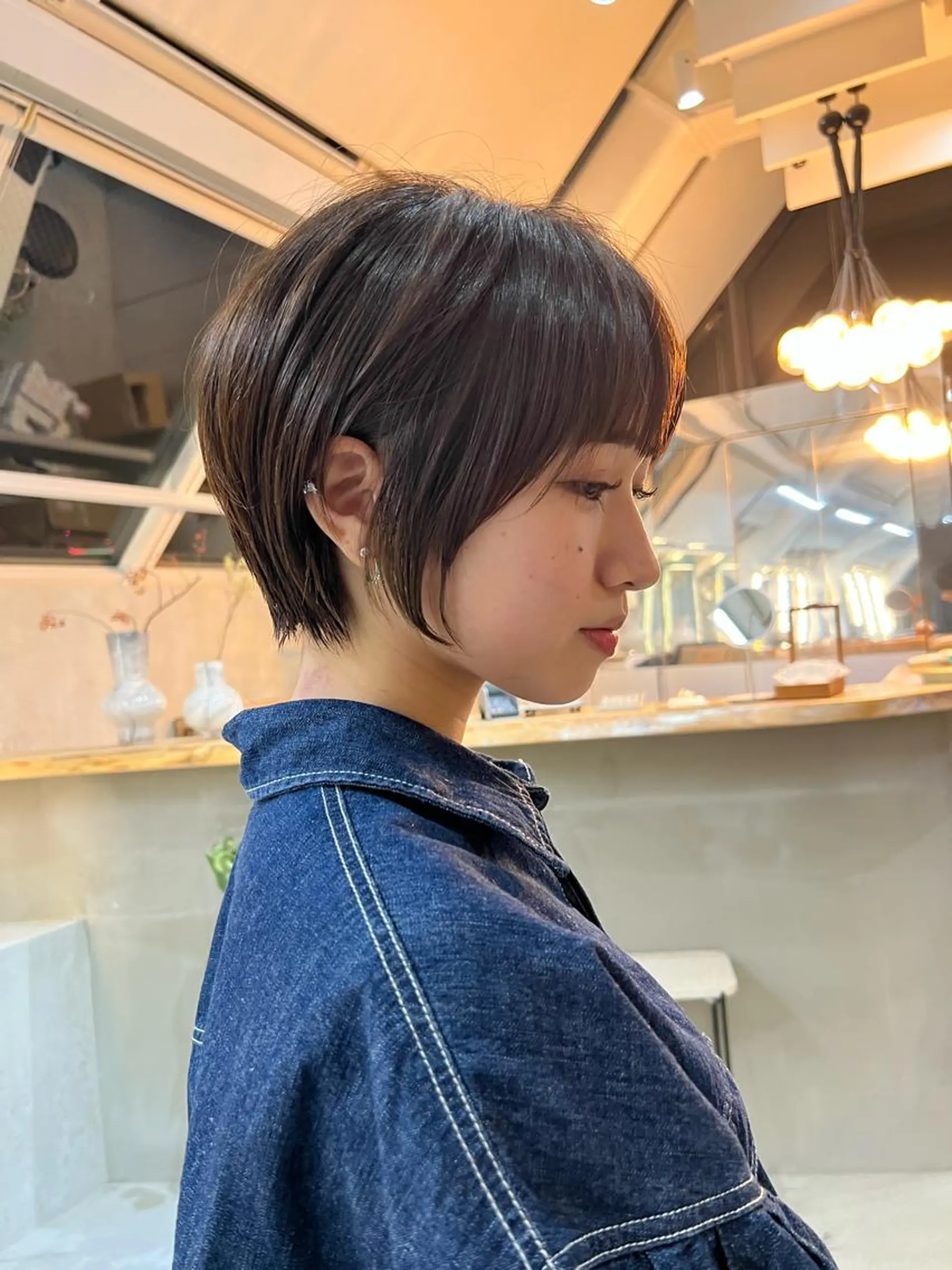 ショート カラー 艶感カラー/縮毛矯正 髪質改善/三ツ木一生のヘアスタイル