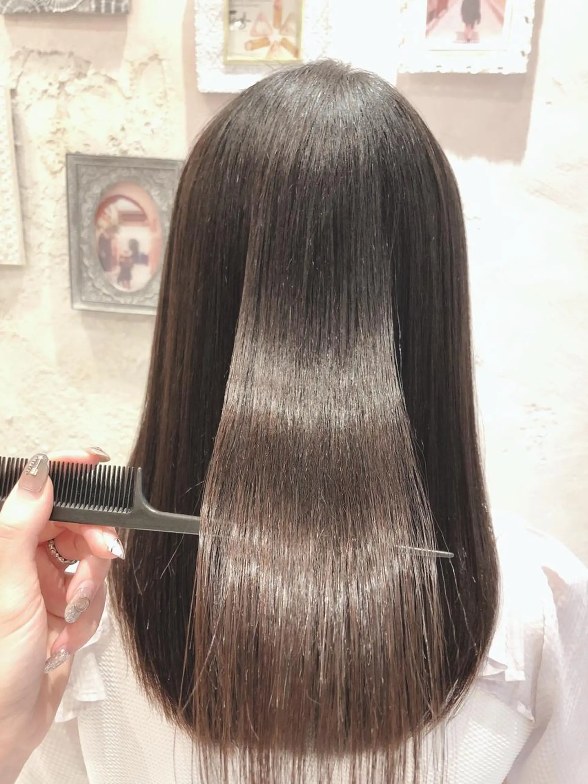 ミディアム 縮毛矯正 カット 縮毛矯正 トリートメント 代表山口ひな 髪質改善のプロのヘアスタイル