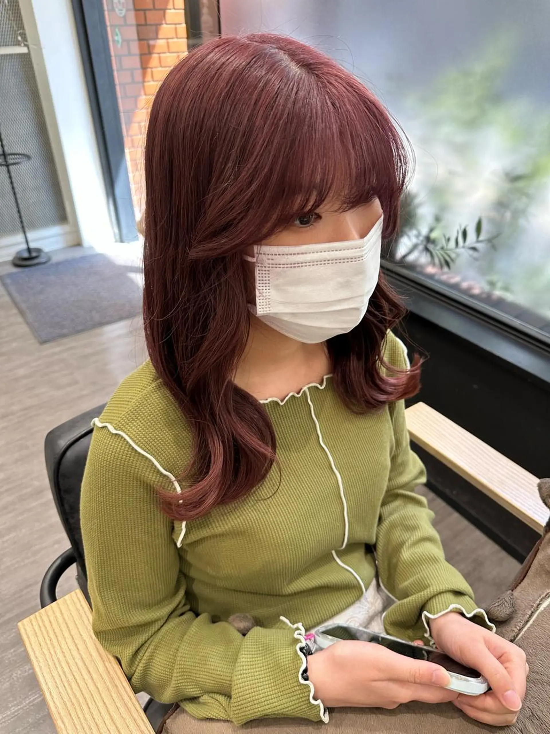 セミロング カラー ラベンダーカラー ピンクカラー ピンクラベンダー 艶髪レイヤー上田 紗也🇰🇷💗のヘアスタイル