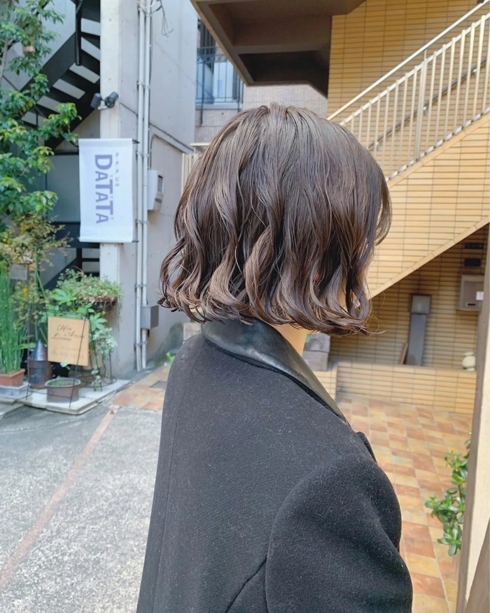 ショート パーマ ボブパーマコテ巻き風 パーマNo1深江秀平のヘアスタイル