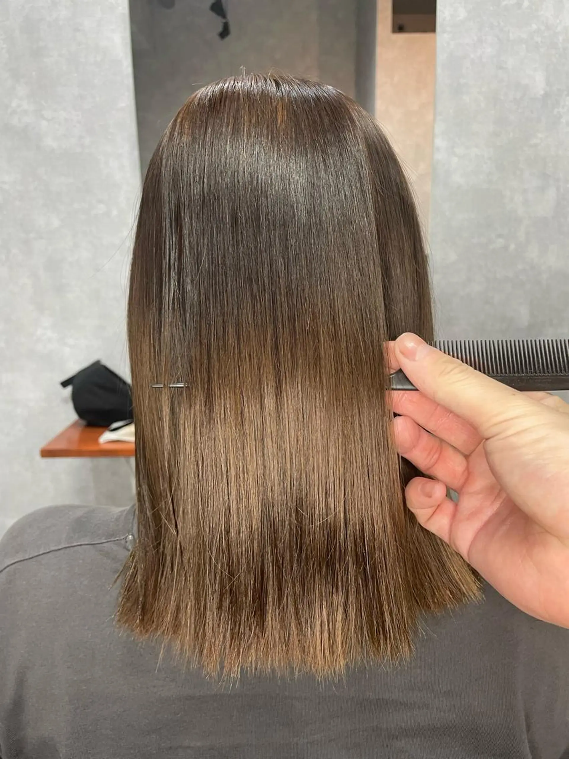 ショート ケアカラー andKおもろまち店 艶ダブルカラー✨のヘアスタイル