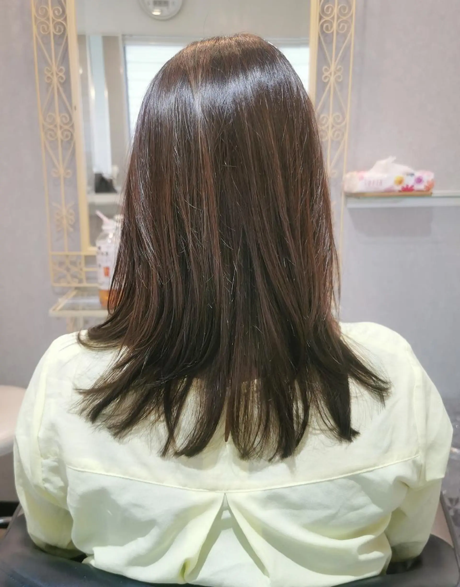 セミロング カラー カット ヘアカラー tenny調布 いしまつのヘアスタイル
