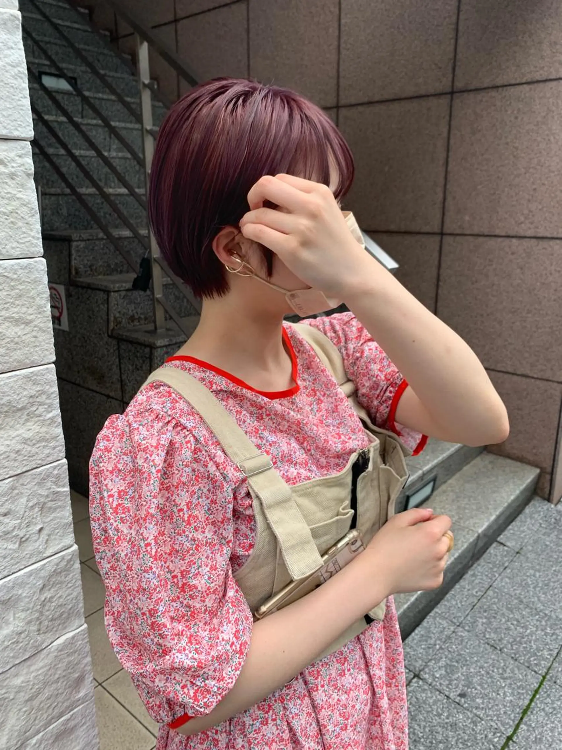 ショート カラー REINA☁️透明感 カラー/ぷつっと♡のヘアスタイル