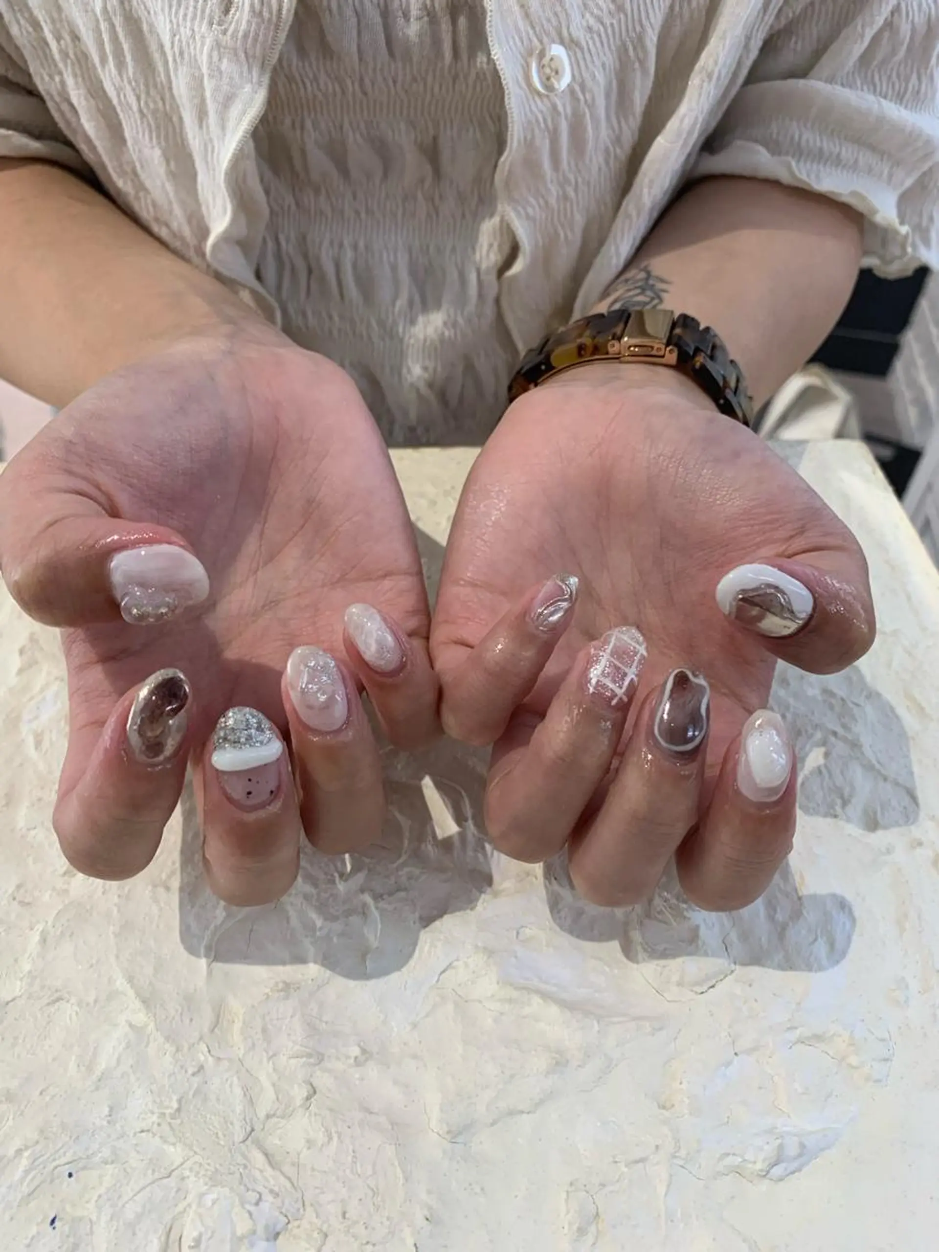 ネイル ぷっくりネイル マキノ ユイのネイルデザイン