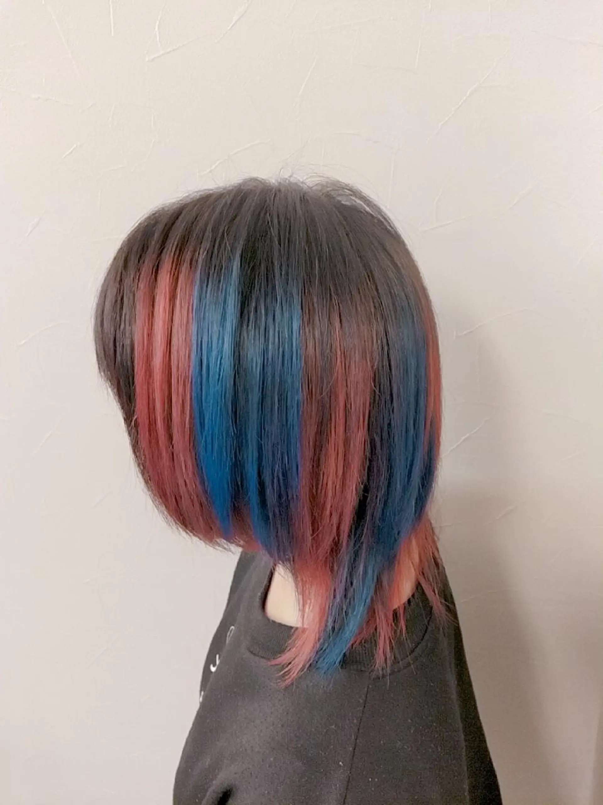 ショート カラー バレイヤージュ 黒髪 ブリーチ ブルーカラー ダブルカラー Lilith所属・デザインカラー 髪質改善Lilithのその他イメージ