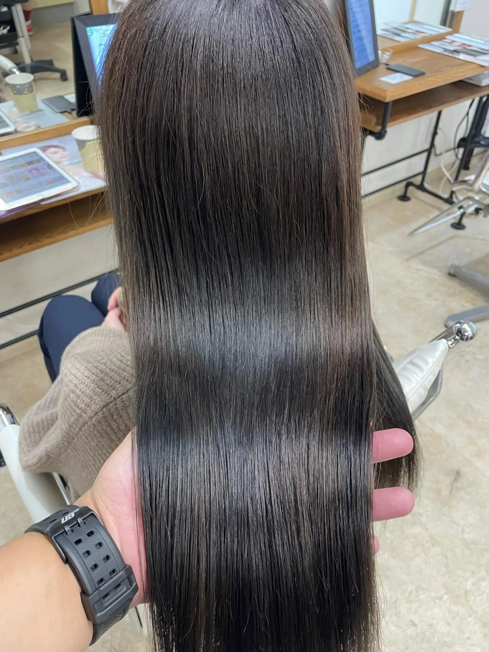 ロング カラー ヘアカラー トリートメント ケアブリーチ /髪質 改善/古橋圭史郎のヘアスタイル