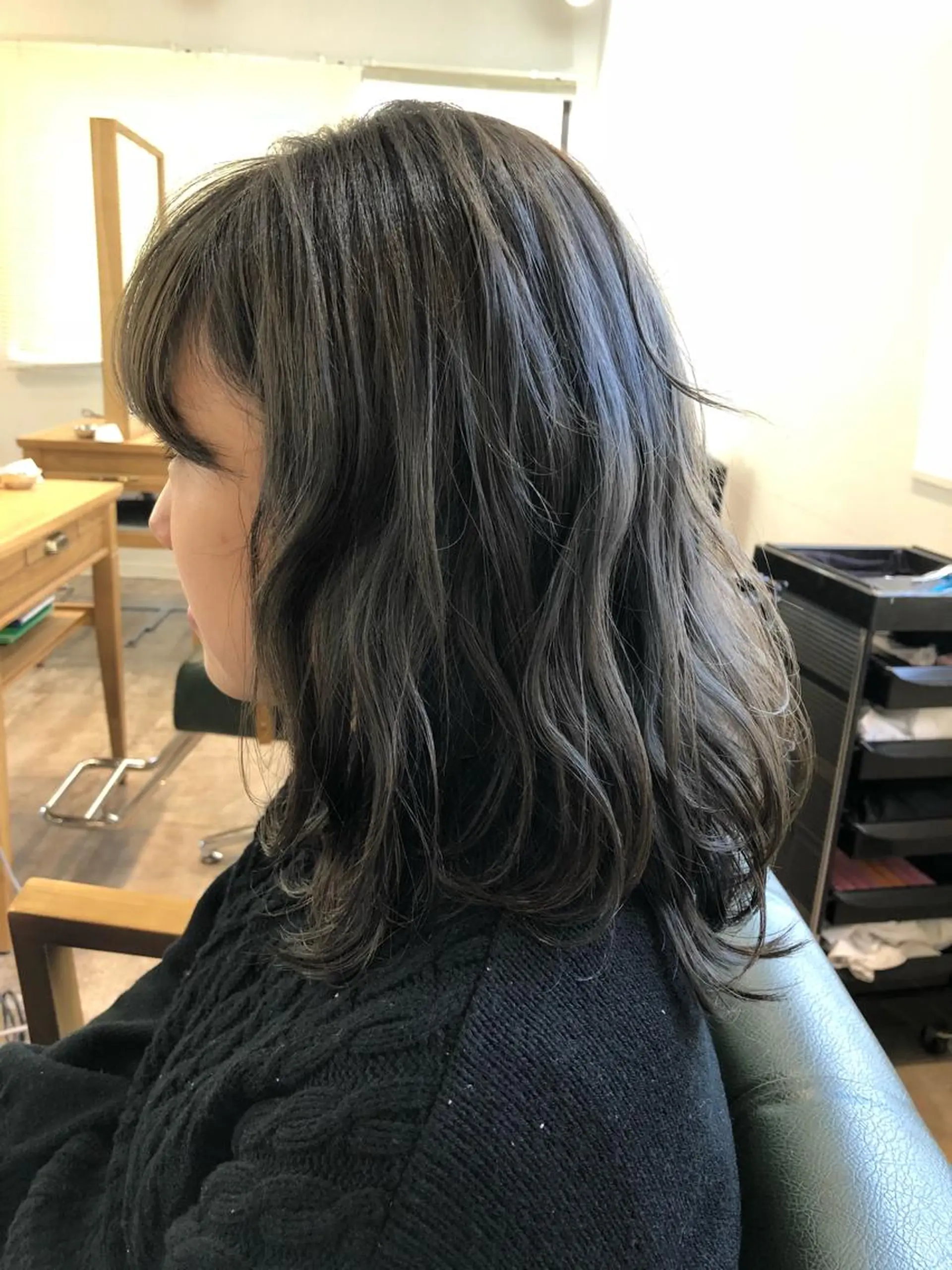 ミディアム カラー パーマ ヘアアレンジ 佐々木 政徳のヘアスタイル