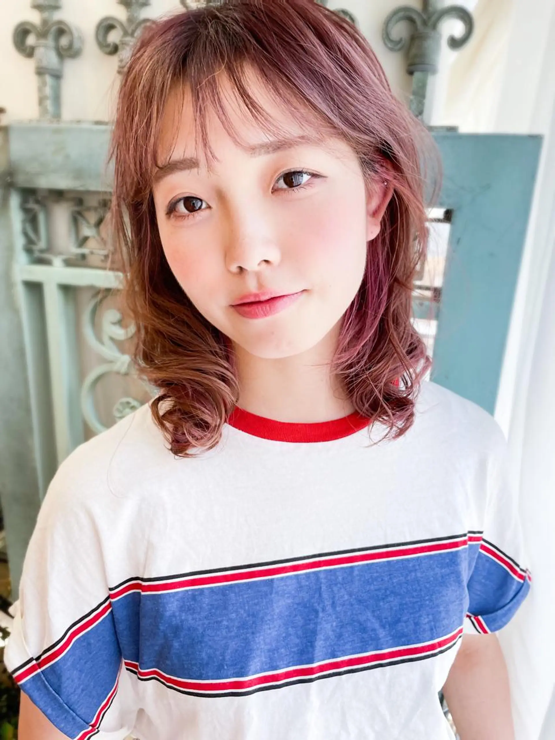 ミディアム カラー パーマ ヘアアレンジ メンズ 表参道Lise おおいしおりのヘアスタイル