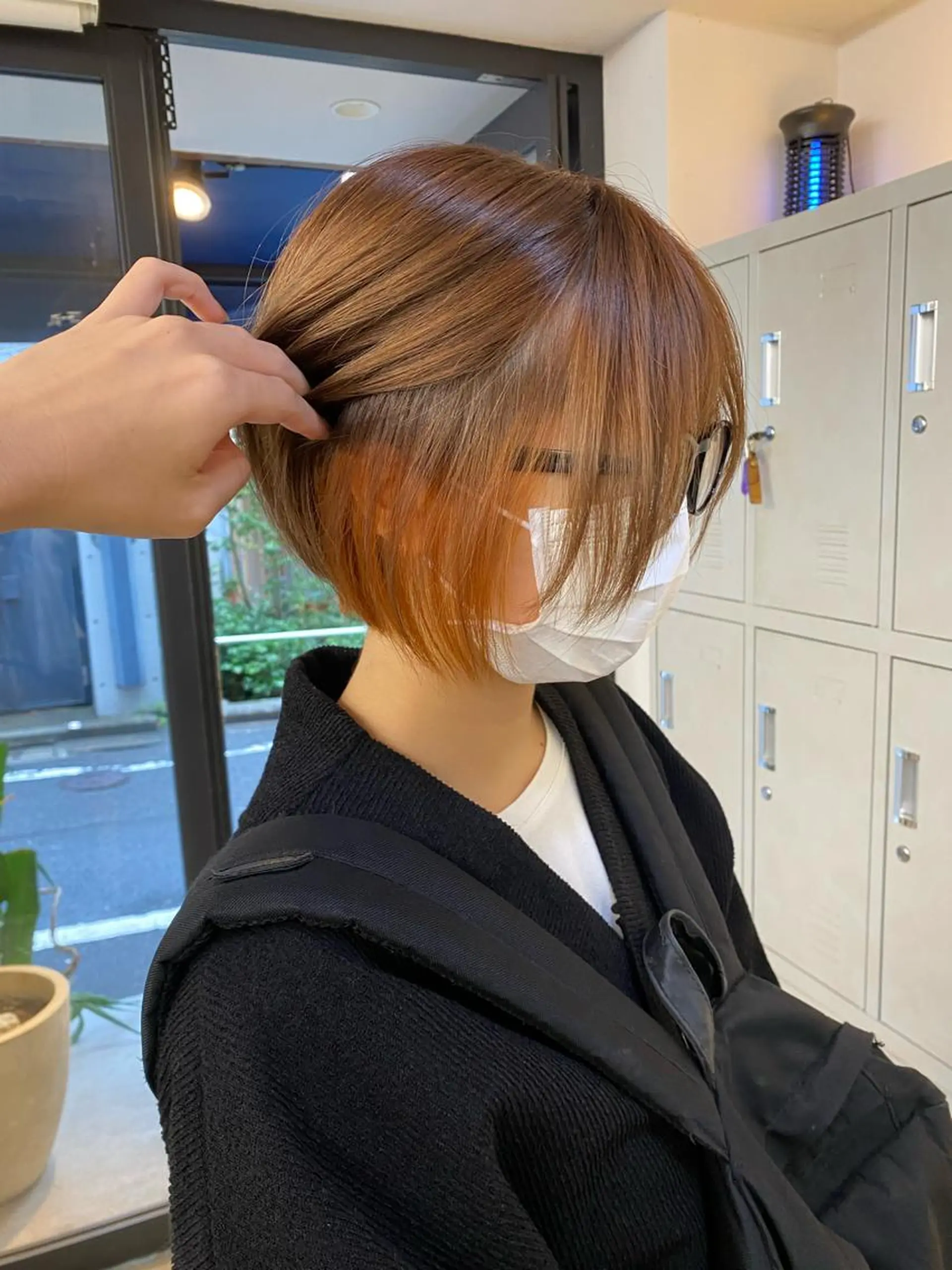 ショート カラー パーマ ヘアアレンジ メンズ ネイル マツエク・マツパ 暖色系/透明感 治野心のヘアスタイル