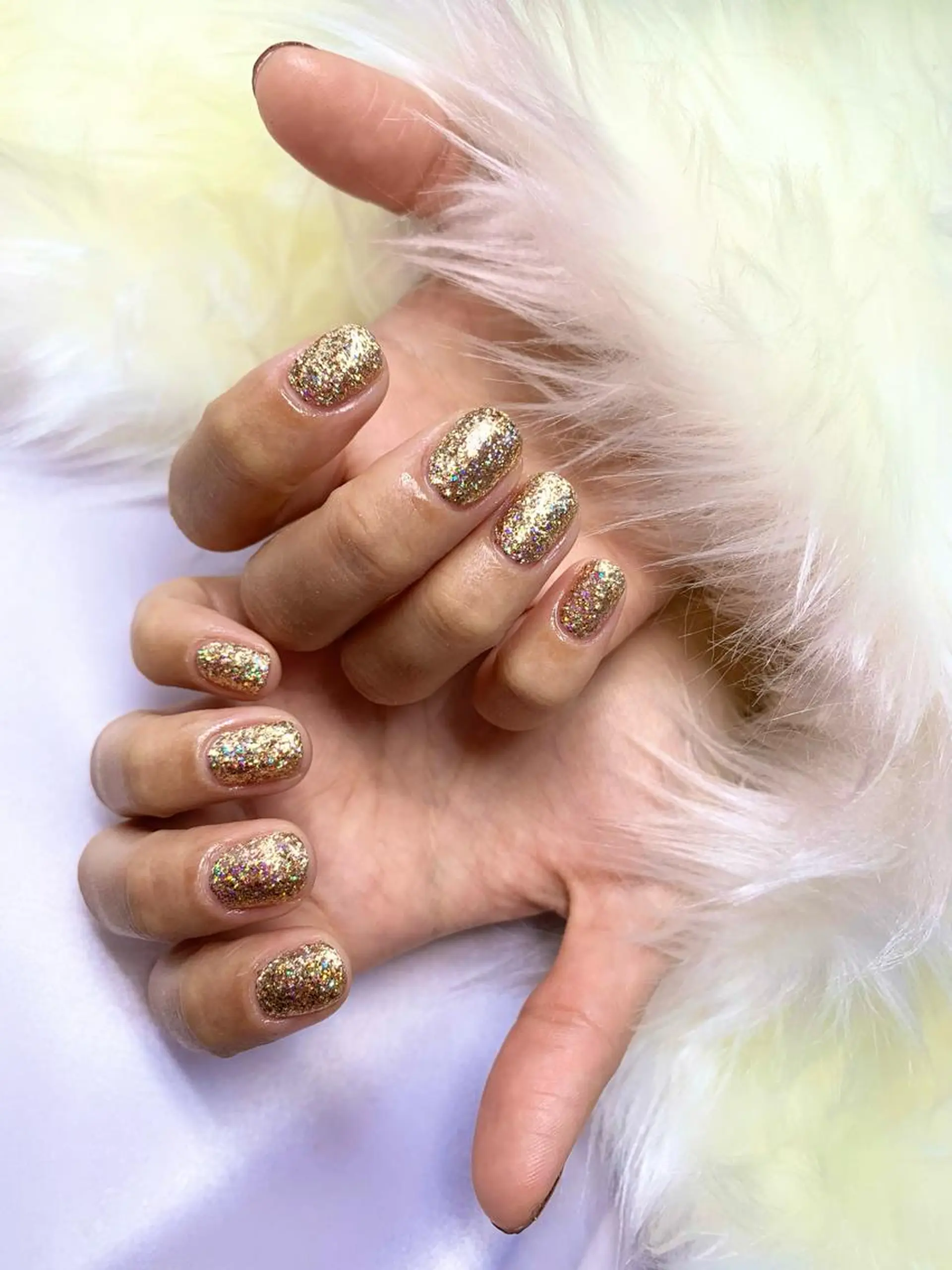 ネイル ゴールド ラメ(グリッター) ワンカラーネイル ハンドネイル 痩身/脱毛/ネイル HARUKAのエステ・リラクイメージ