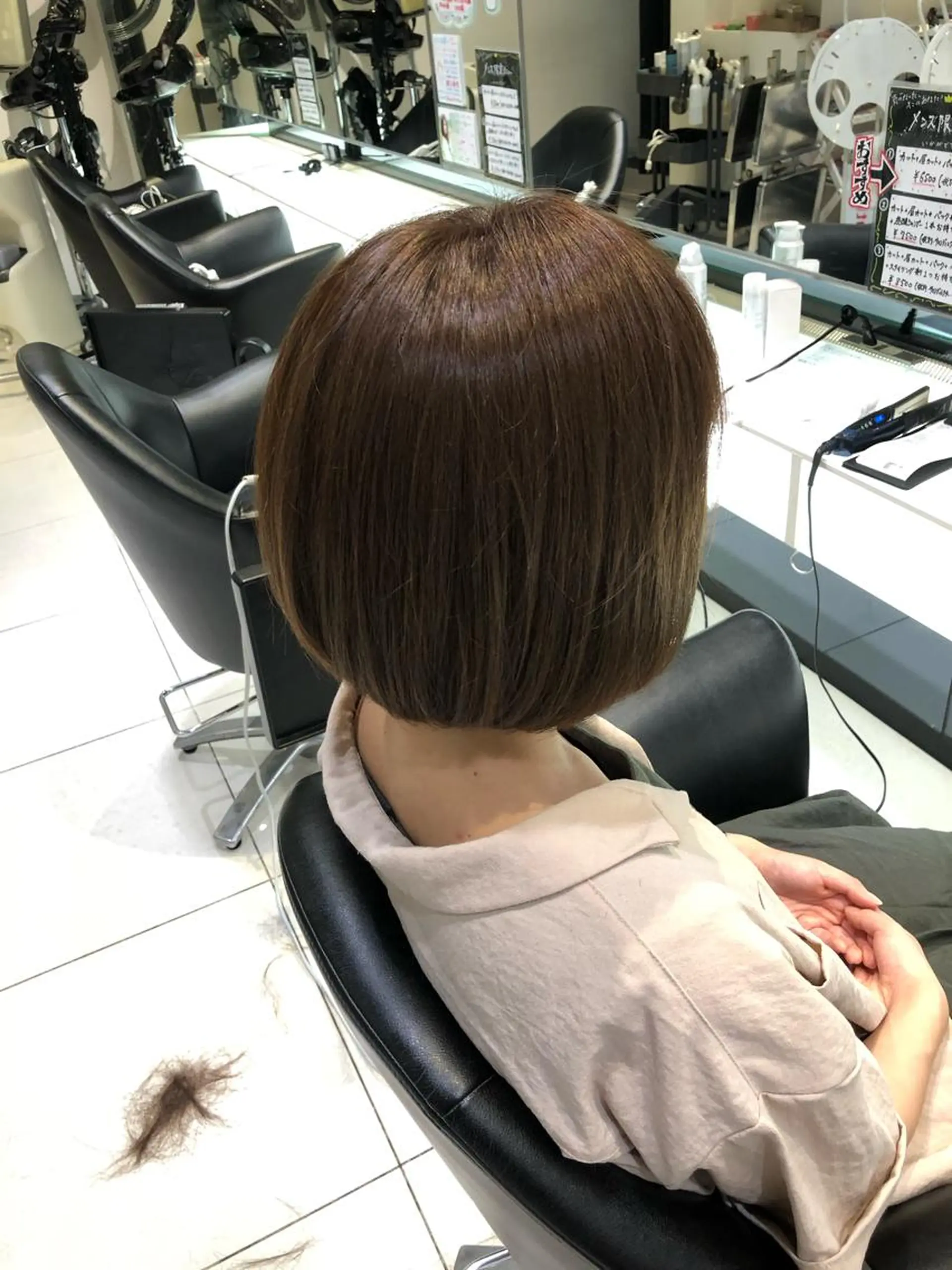 ミディアム カラー 透明感カラー イルミナカラー ボブ カット ヘアカラー トリートメント ✨髪質改善✨ 田西　基彦のヘアスタイル