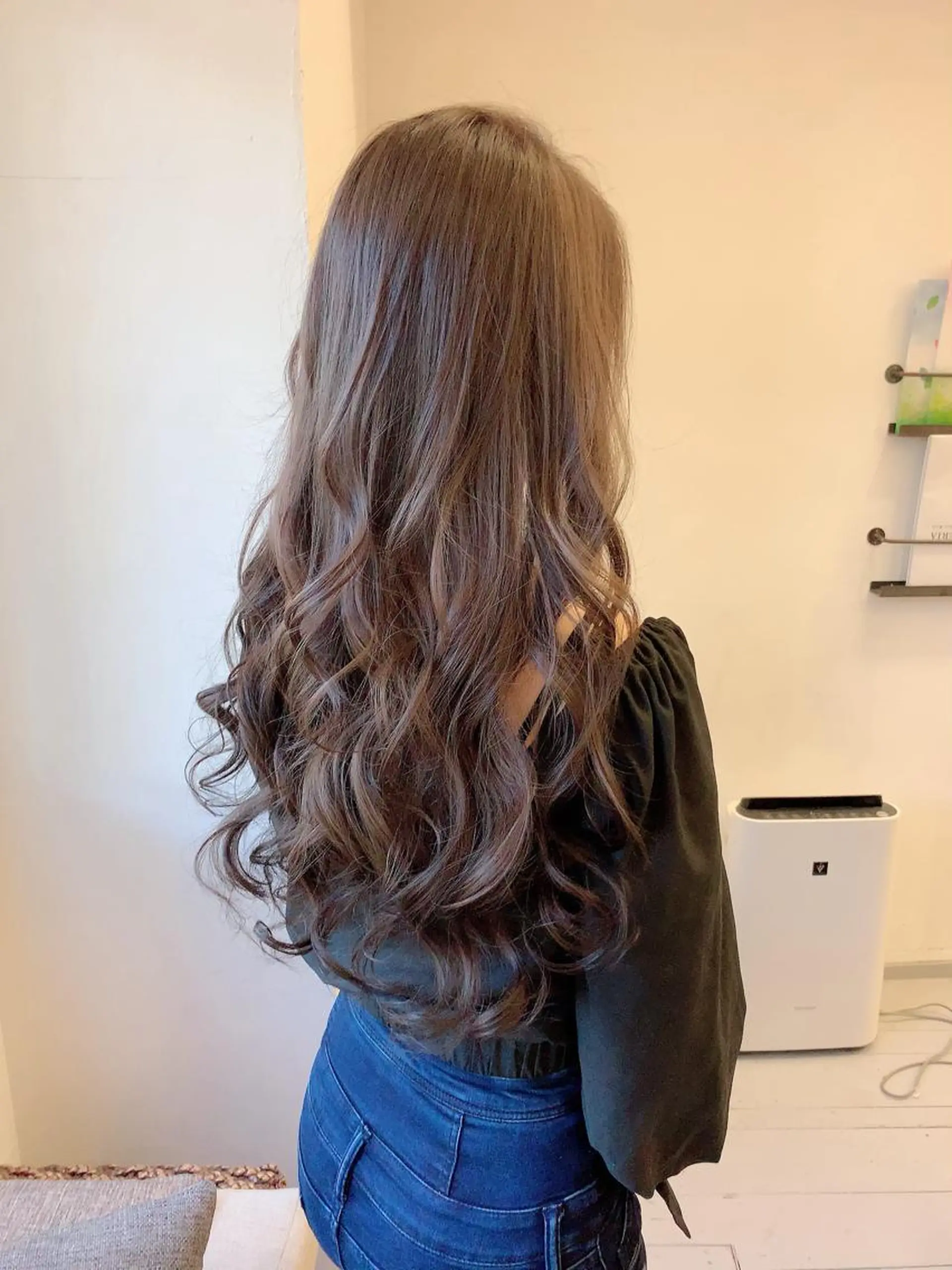 ロング カラー ブリーチ グレージュ カット ヘアカラー トリートメント 💎JADE GRACE💎のヘアスタイル