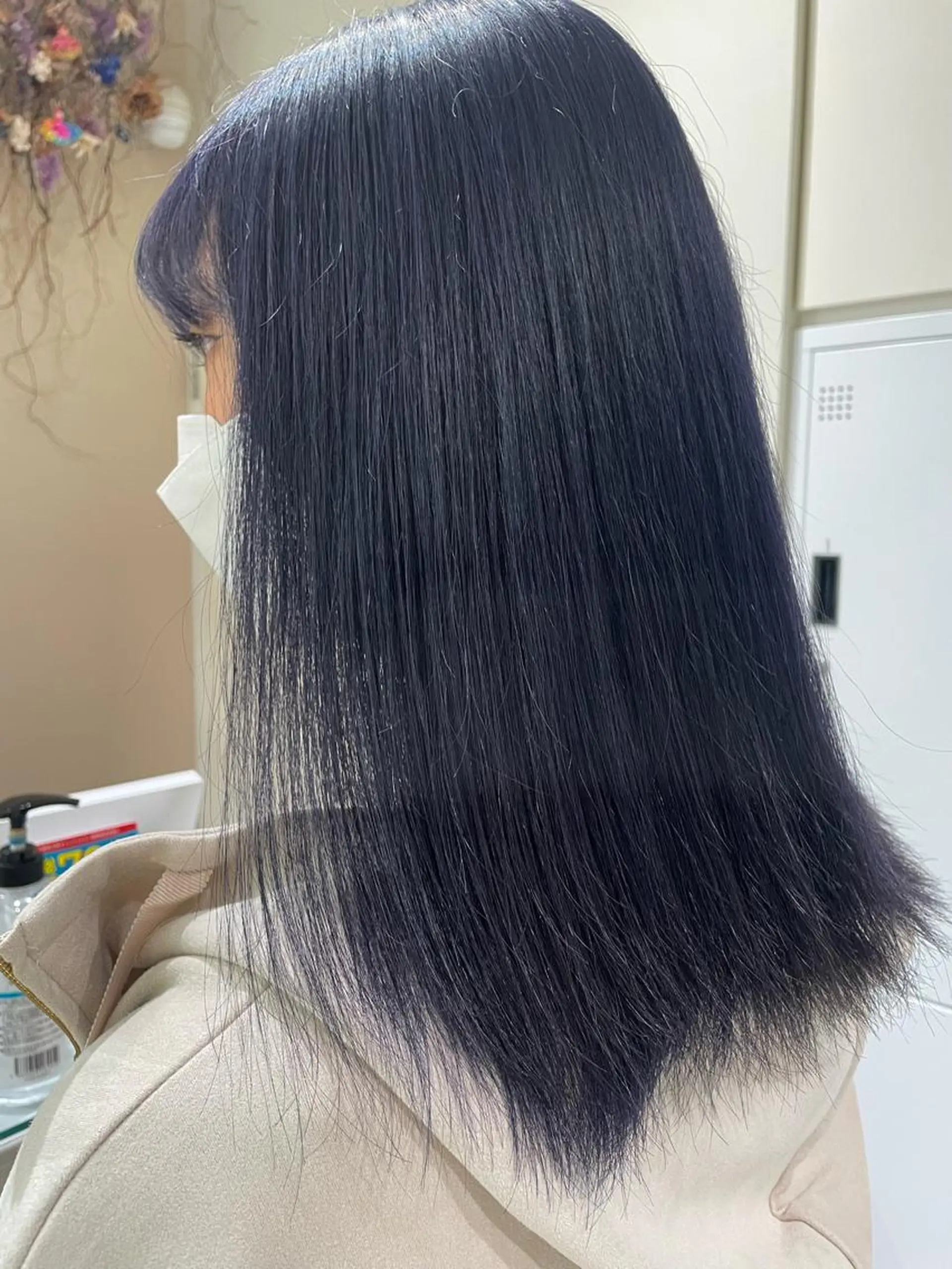 セミロング カラー ブリーチ ブルーカラー ネイビーカラー パープルカラー ボブ/インナーカラー /眉毛/Miyuのヘアスタイル