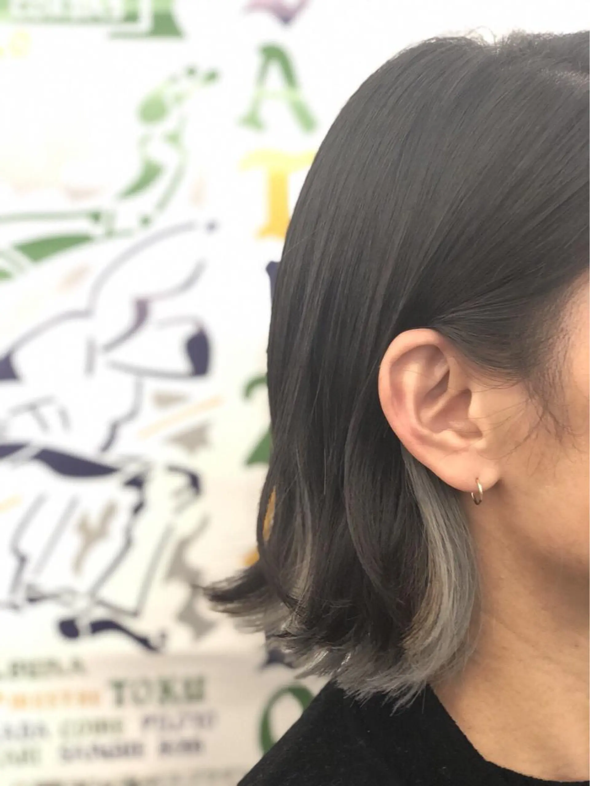 ミディアム カラー ブリーチ グレージュ シルバー シルバーグレージュ carre hair 店長   中園　武士のヘアスタイル