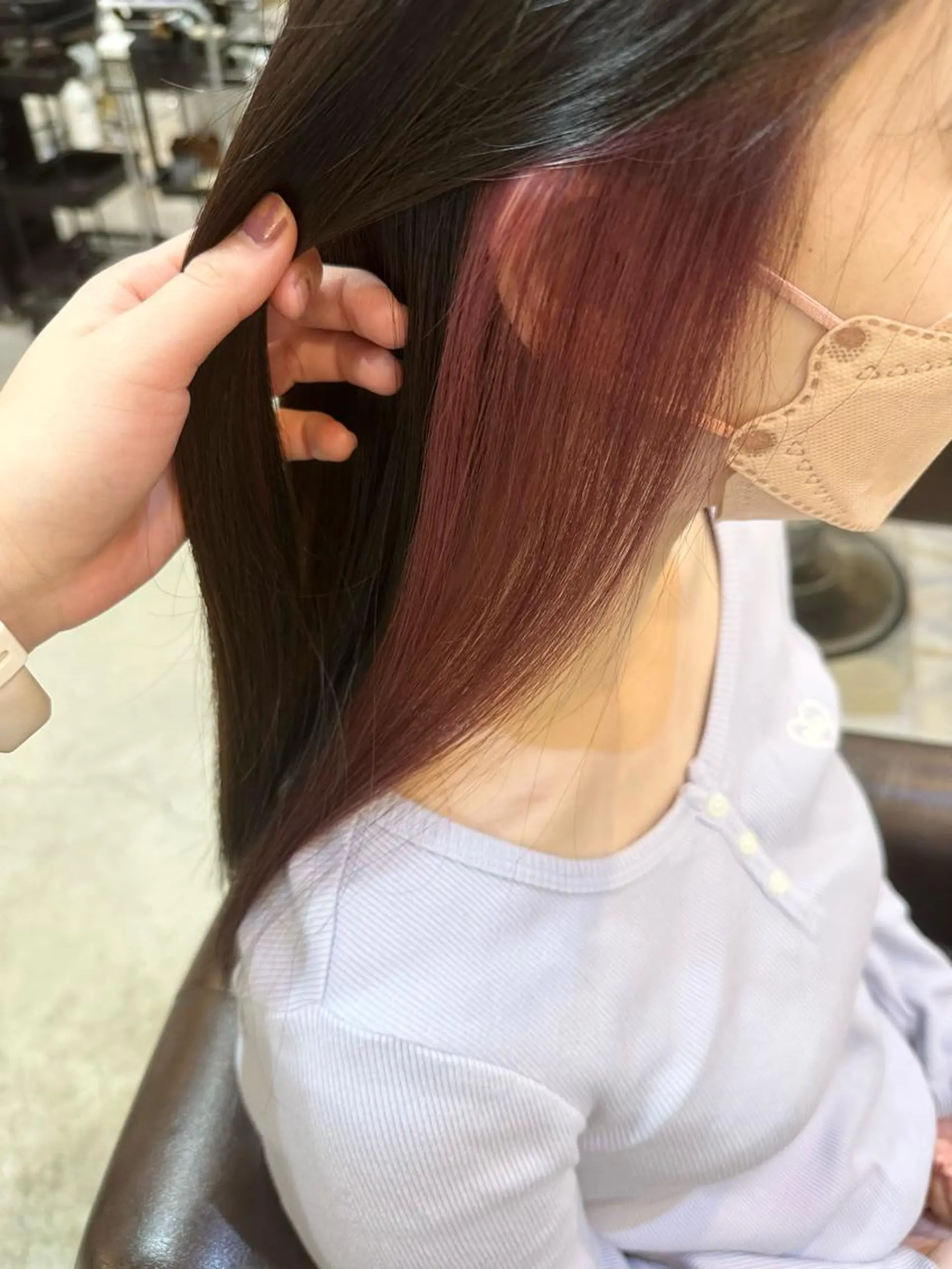 セミロング カット ヘアカラー 髪質改善🤍艶カラー 🤍きわこのヘアスタイル