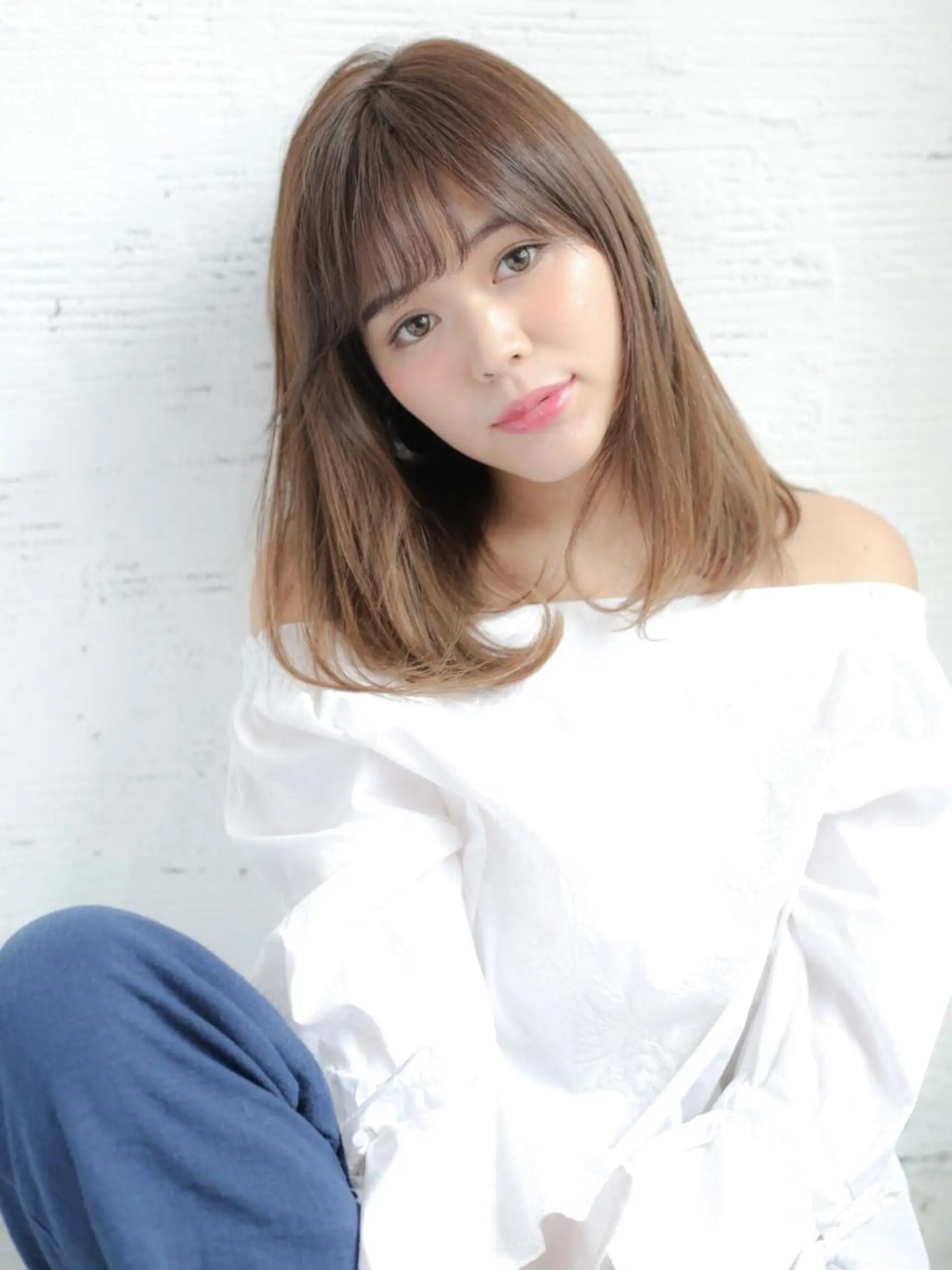 ミディアム カラー パーマ 野崎 ひかりのヘアスタイル