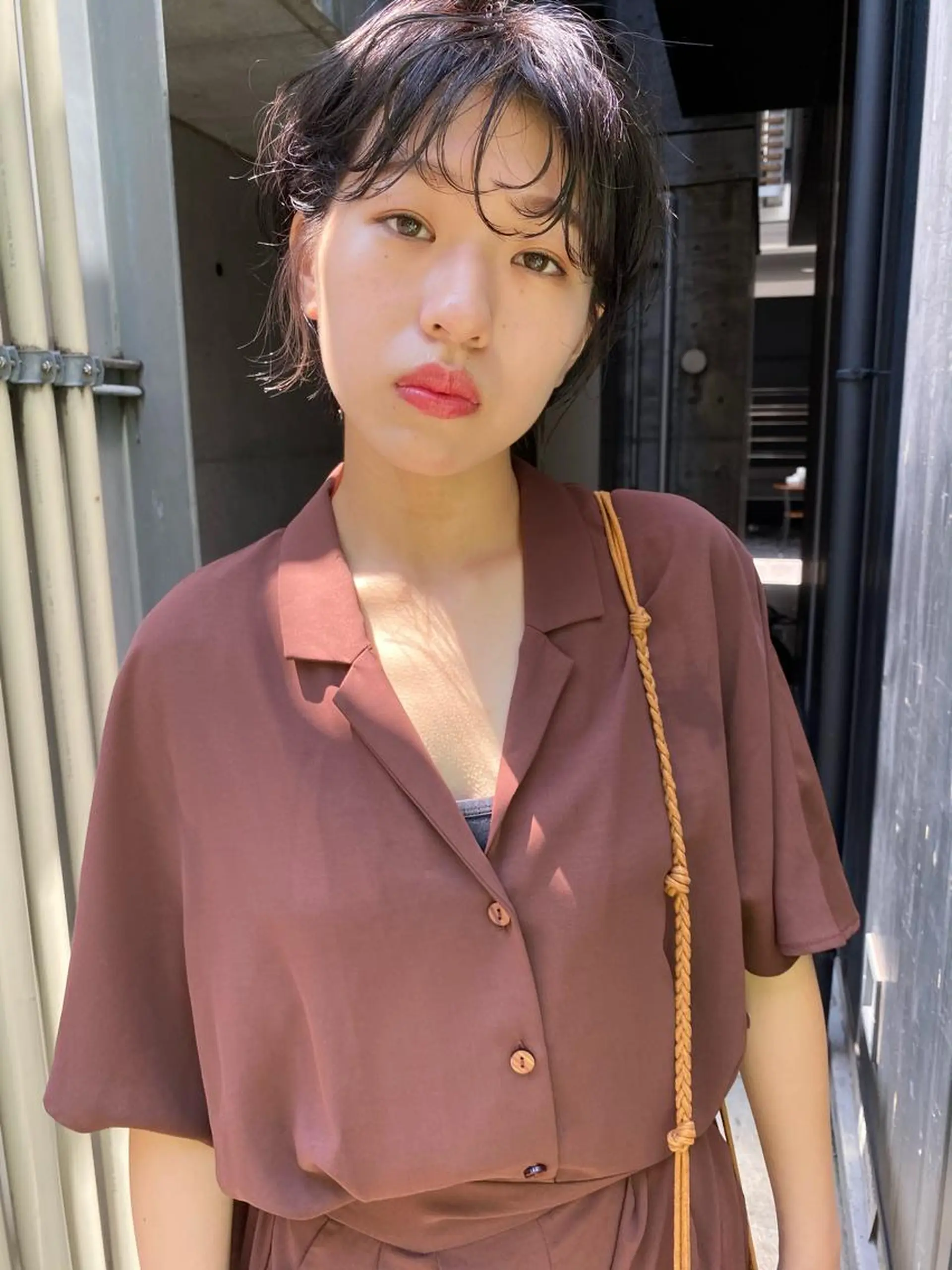 ショート カラー パーマ ヘアアレンジ ネイル マツエク・マツパ ショートネイル 🫧umu.🫧韓国 /レイヤー/ハッシュのヘアスタイル