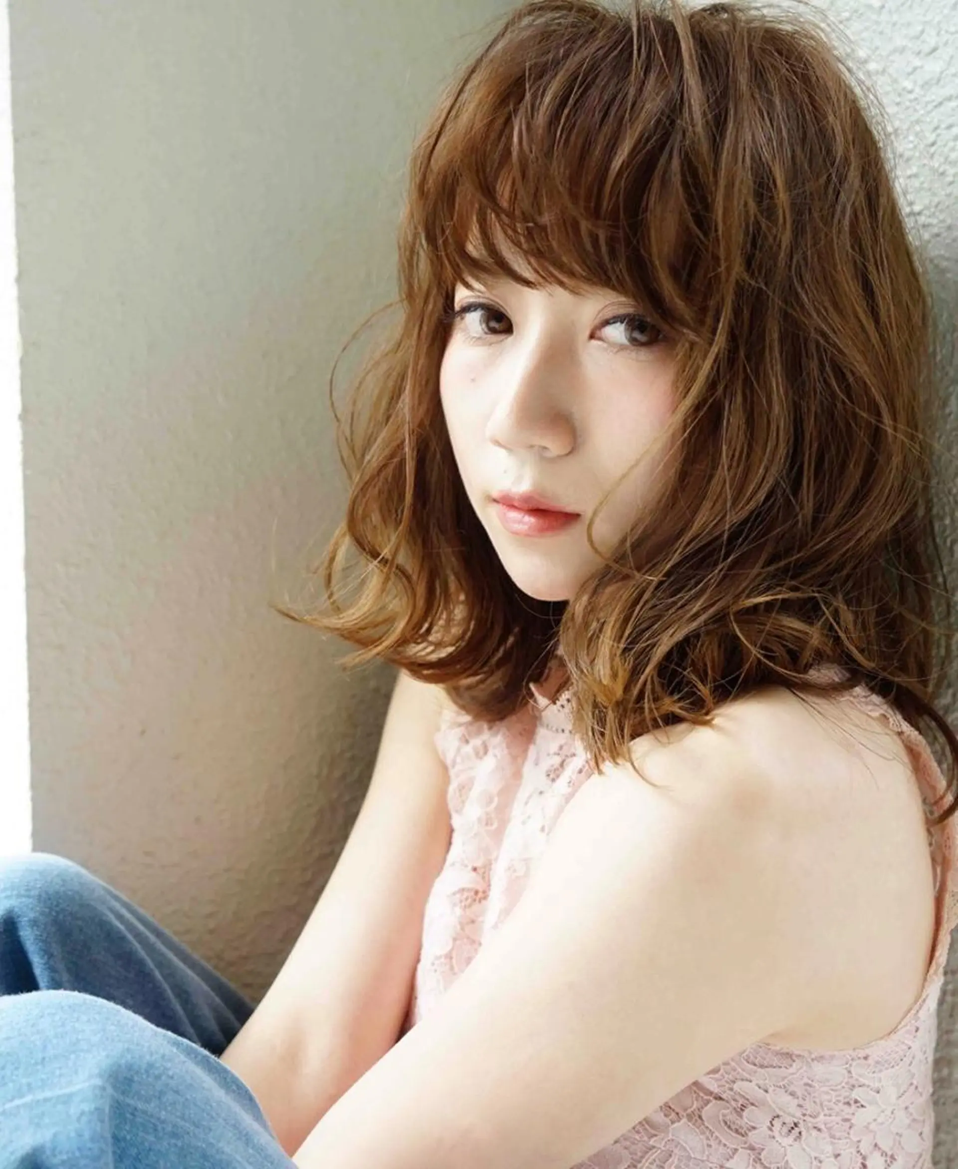 ミディアム カラー EMANONシェアサロン心斎橋店所属・韓国メンズヘア　ミル クティボブ　足立佳代のヘアスタイル