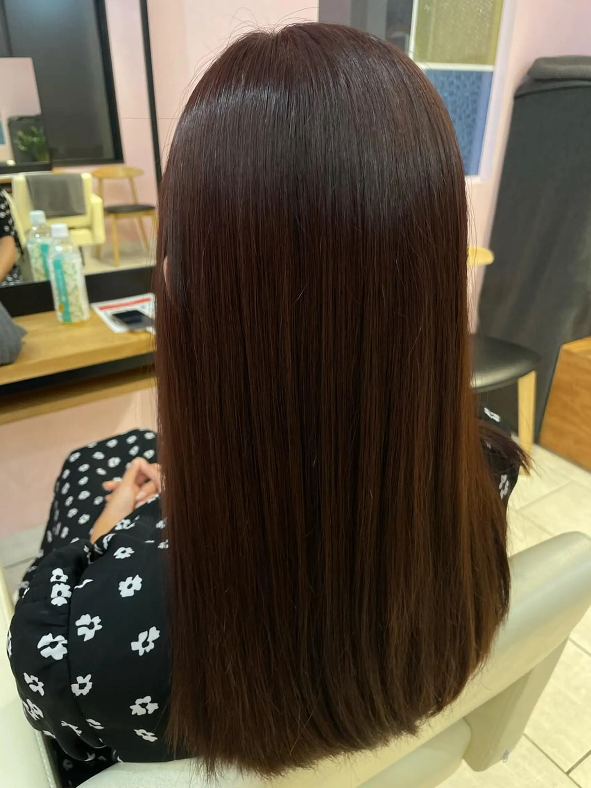 セミロング カラー ヘアアレンジ ブリーチ ブラウンカラー ケアカラー ブリーチなしカラー ピンクカラー AID渋谷店所属・並木 政太郎のヘアスタイル