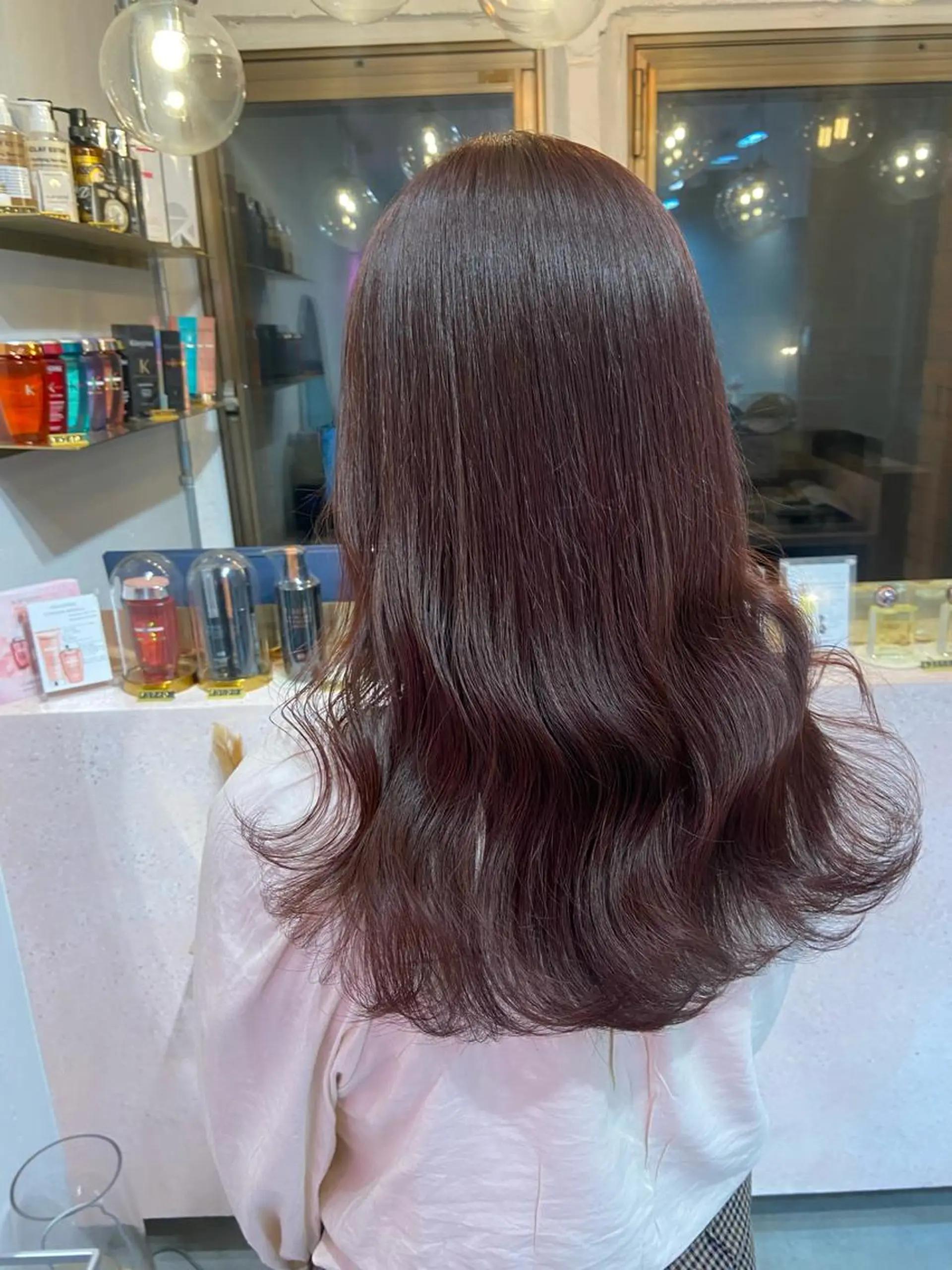 ロング カラー シールエクステ ブリーチ ブラウンカラー ケアカラー ダブルカラー カット ヘアカラー トリートメント 新宿/韓国ヘア 中明度カラー/かやのヘアスタイル