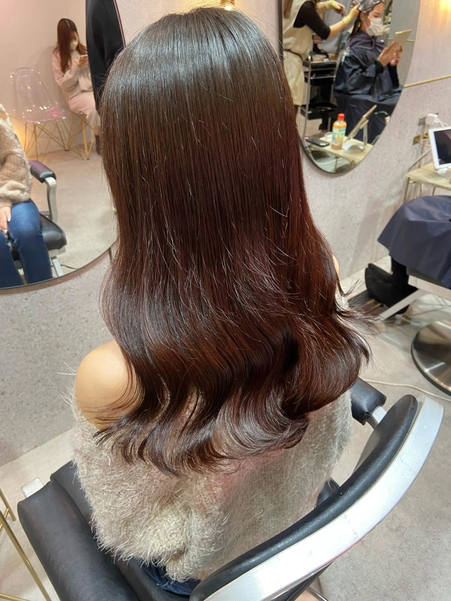 セミロング カラー カット ヘアカラー トリートメント 新宿/韓国ヘア 中明度カラー/かやのヘアスタイル