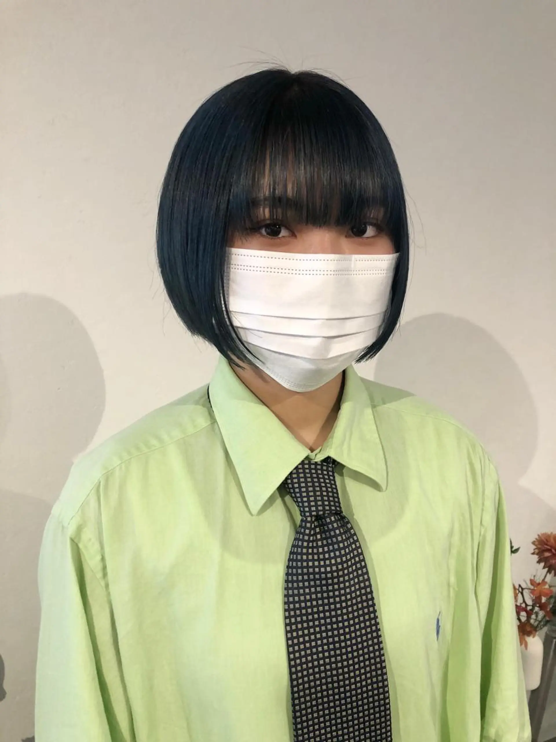 ショート カラー 切りっぱなしボブ ショートボブ ハンサムショート ブルーカラー ボブ ショート/パーマ/ カラー/FUKOのヘアスタイル