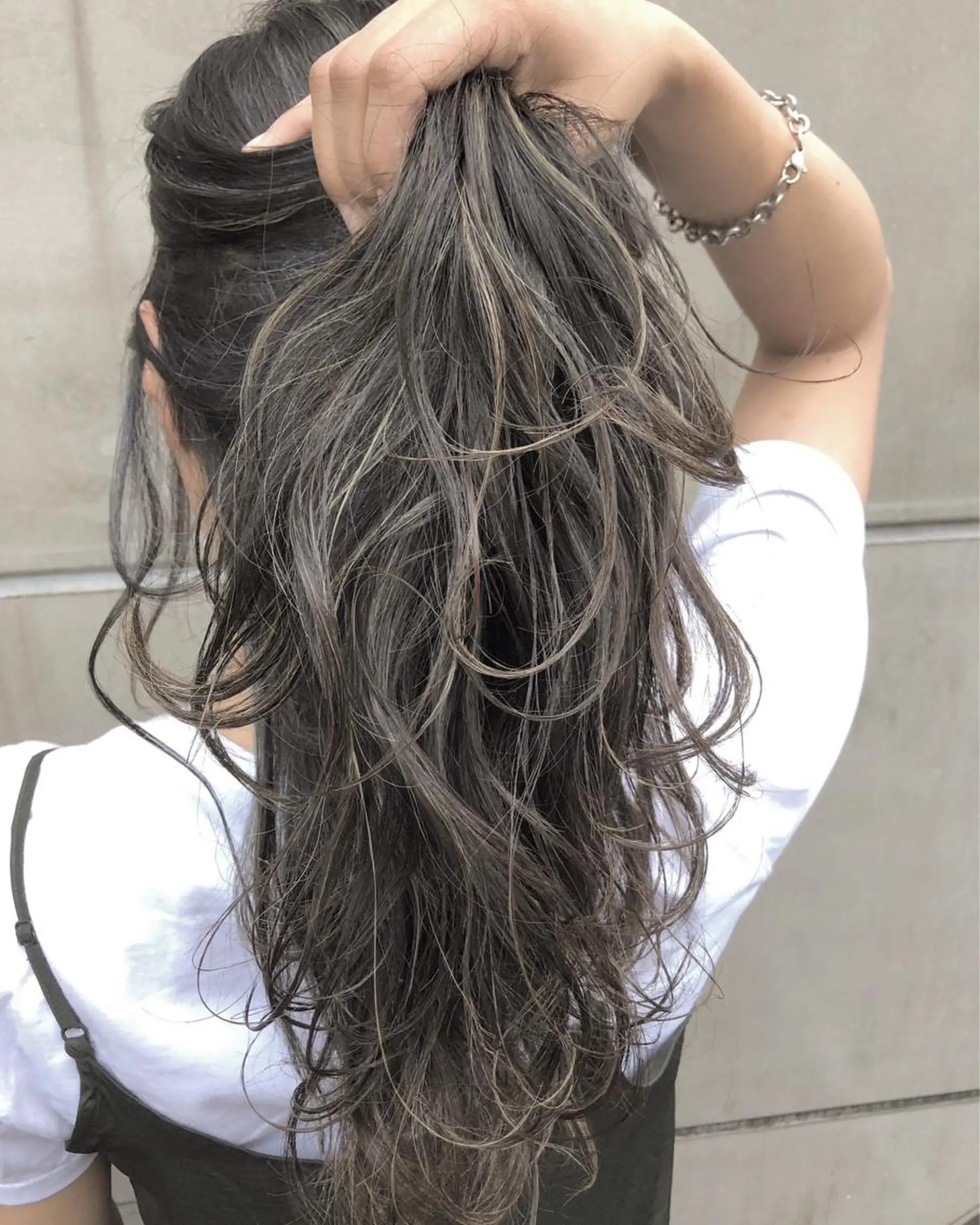 セミロング カラー 北間 寛哉のヘアスタイル