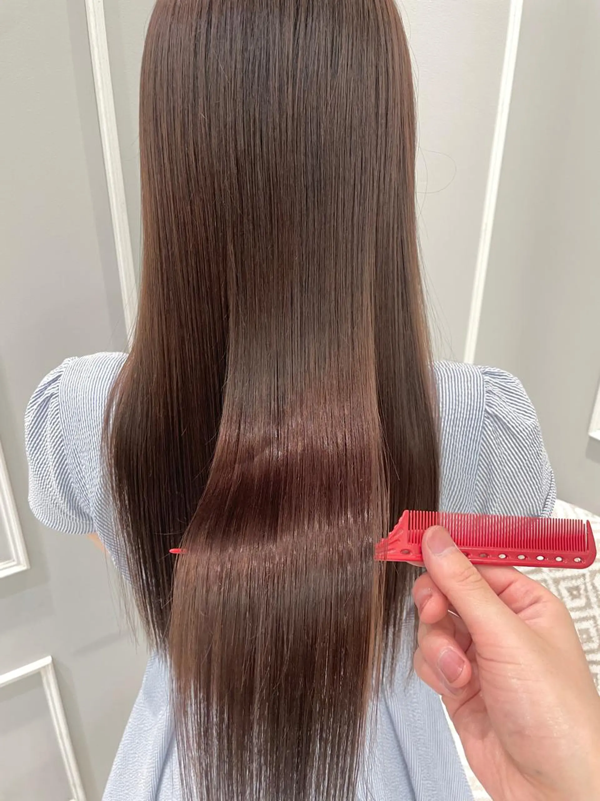 ロング 髪質改善 トリートメント カット トリートメント 💎小顔前髪&髪質 改善カラー💎片桐のヘアスタイル