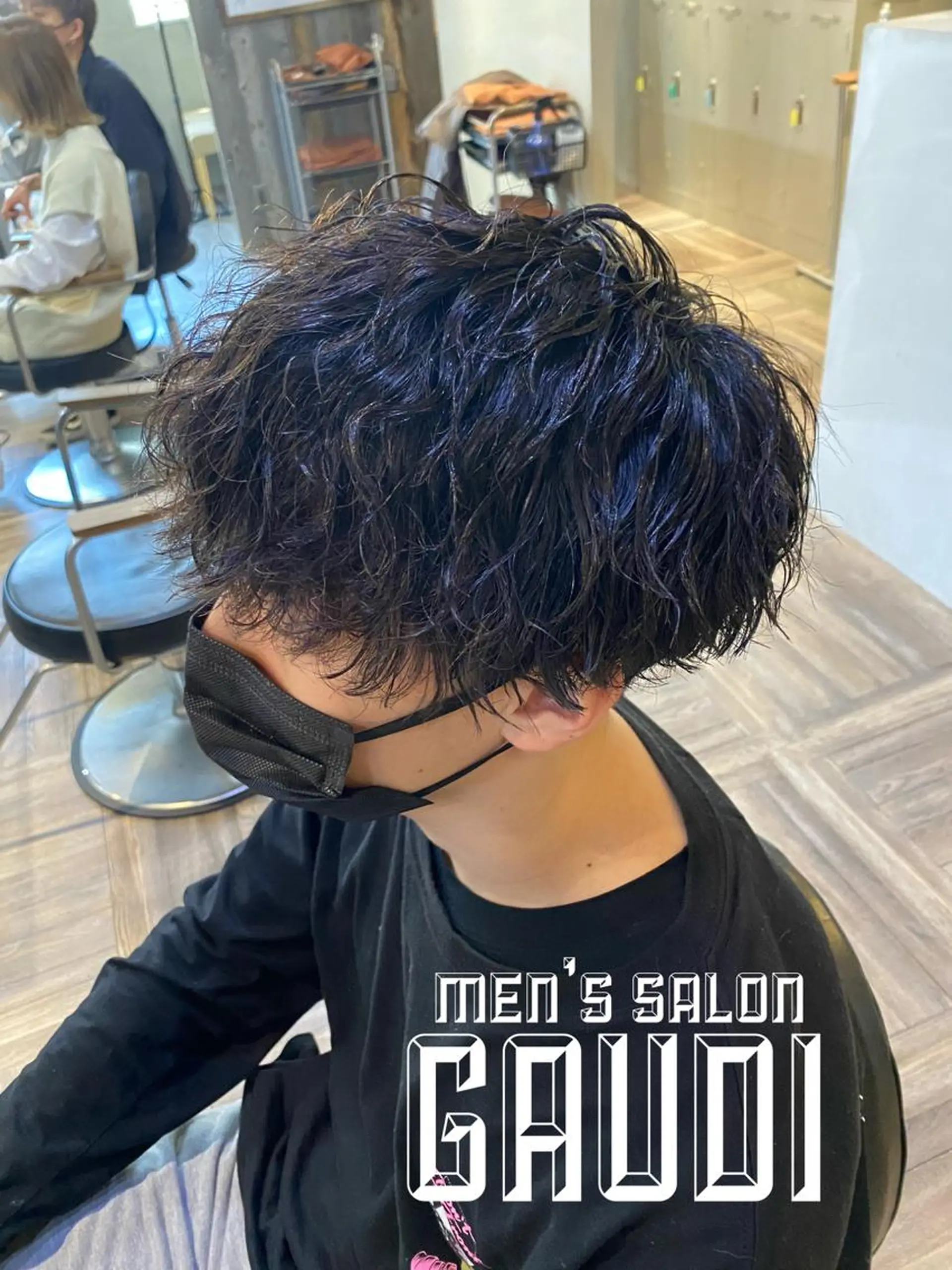ショート パーマ メンズ カット パーマ 寳泉 章弘のヘアスタイル