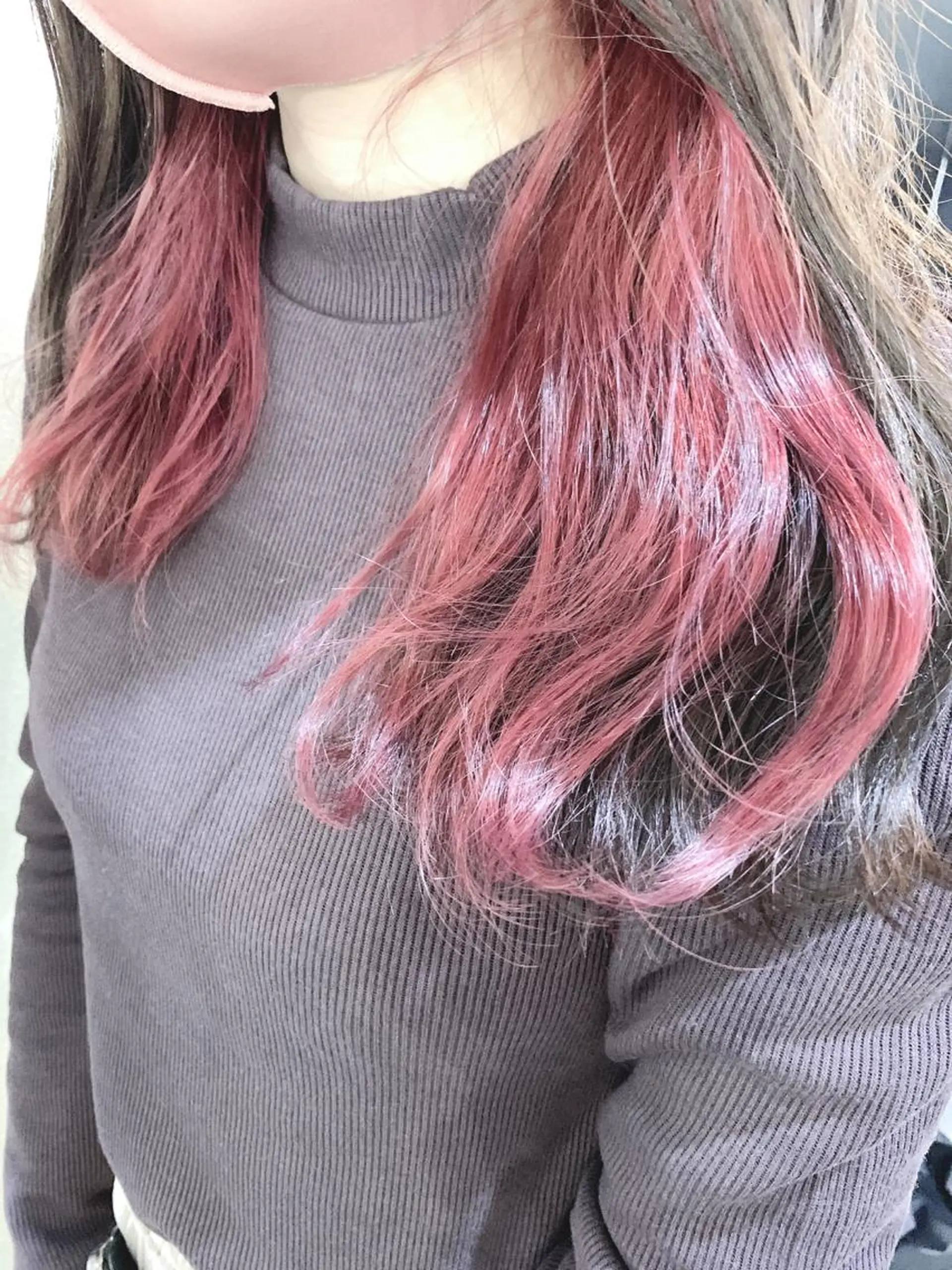 ミディアム カラー アディクシーカラー アッシュ バレイヤージュ ミストバング ベージュカラー ヘアカラー トリートメント ヘアセット 髪質改善色素改善特化 keiのヘアスタイル