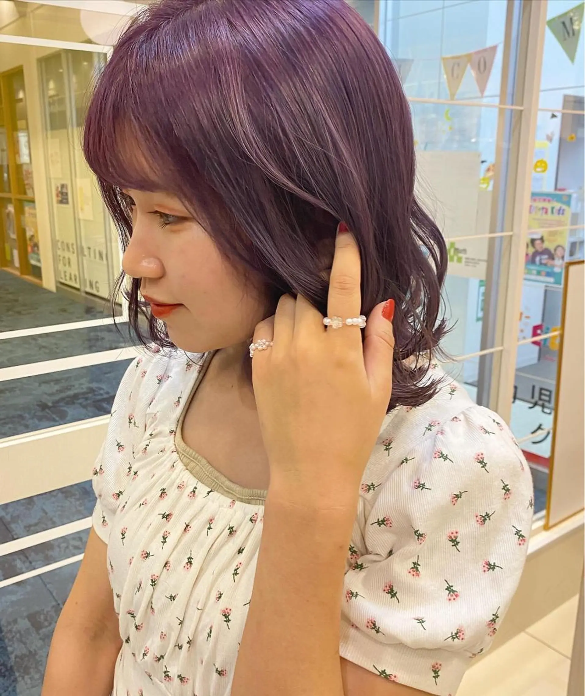 ミディアム カラー riho/ブリーチ/ デザインカラー/辻堂のヘアスタイル