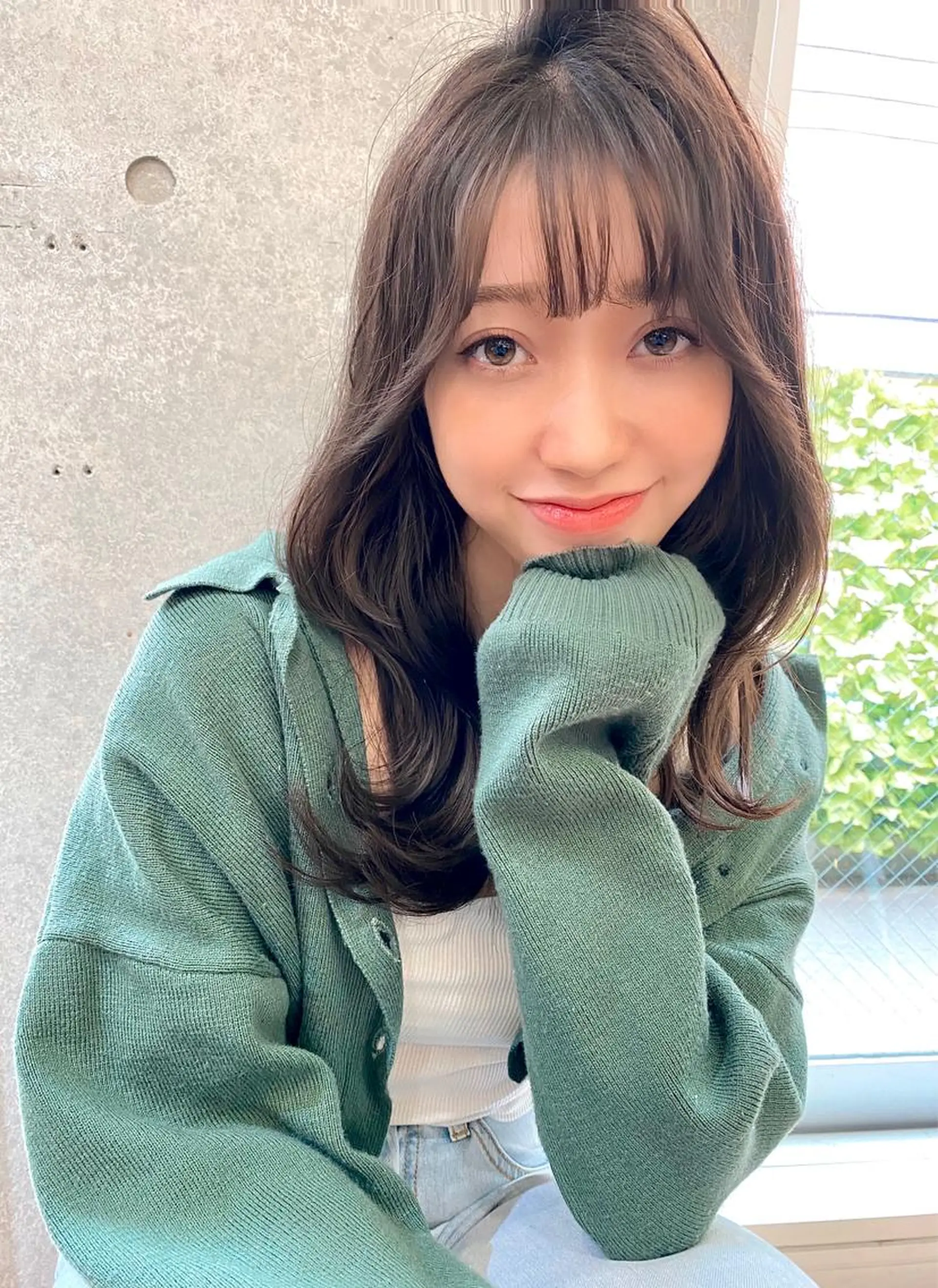 セミロング ボブ くびれヘア エギョモリ 韓国風ヘア レイヤーカット 大人可愛いレイヤー 大田のヘアスタイル