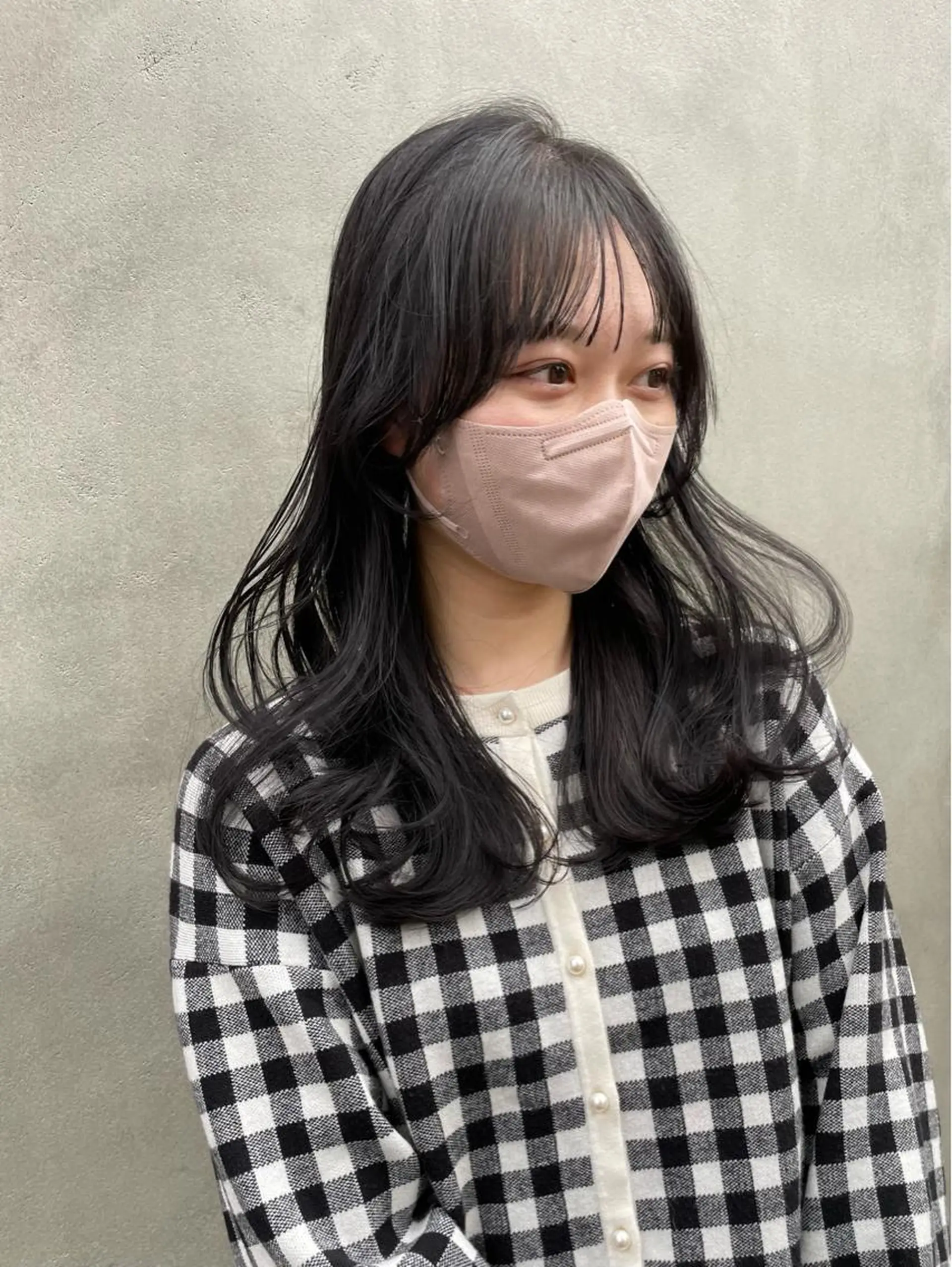 セミロング 韓国風ヘア レイヤーカット カット ヘアカラー トリートメント 本田 奈穂美のヘアスタイル