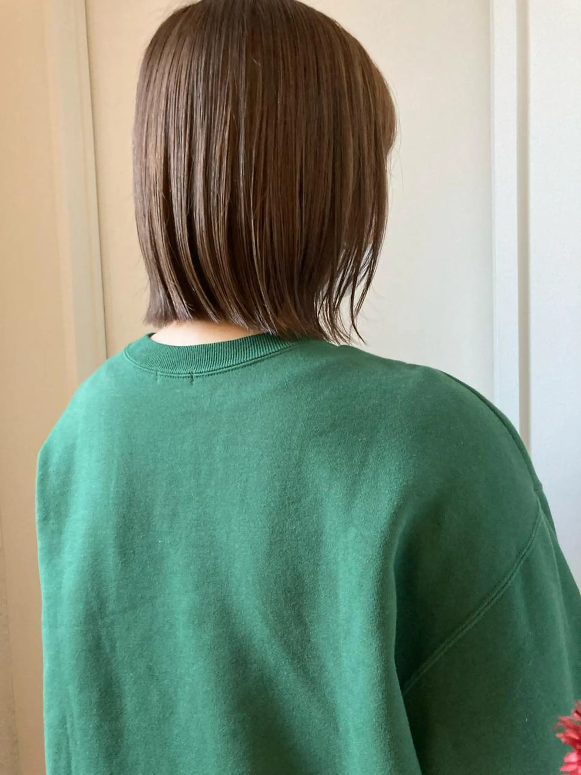 ミディアム カラー ベージュカラー ミルクティーベージュ カット ヘアカラー トリートメント 小木曽智美 /ボブ/ショートのヘアスタイル