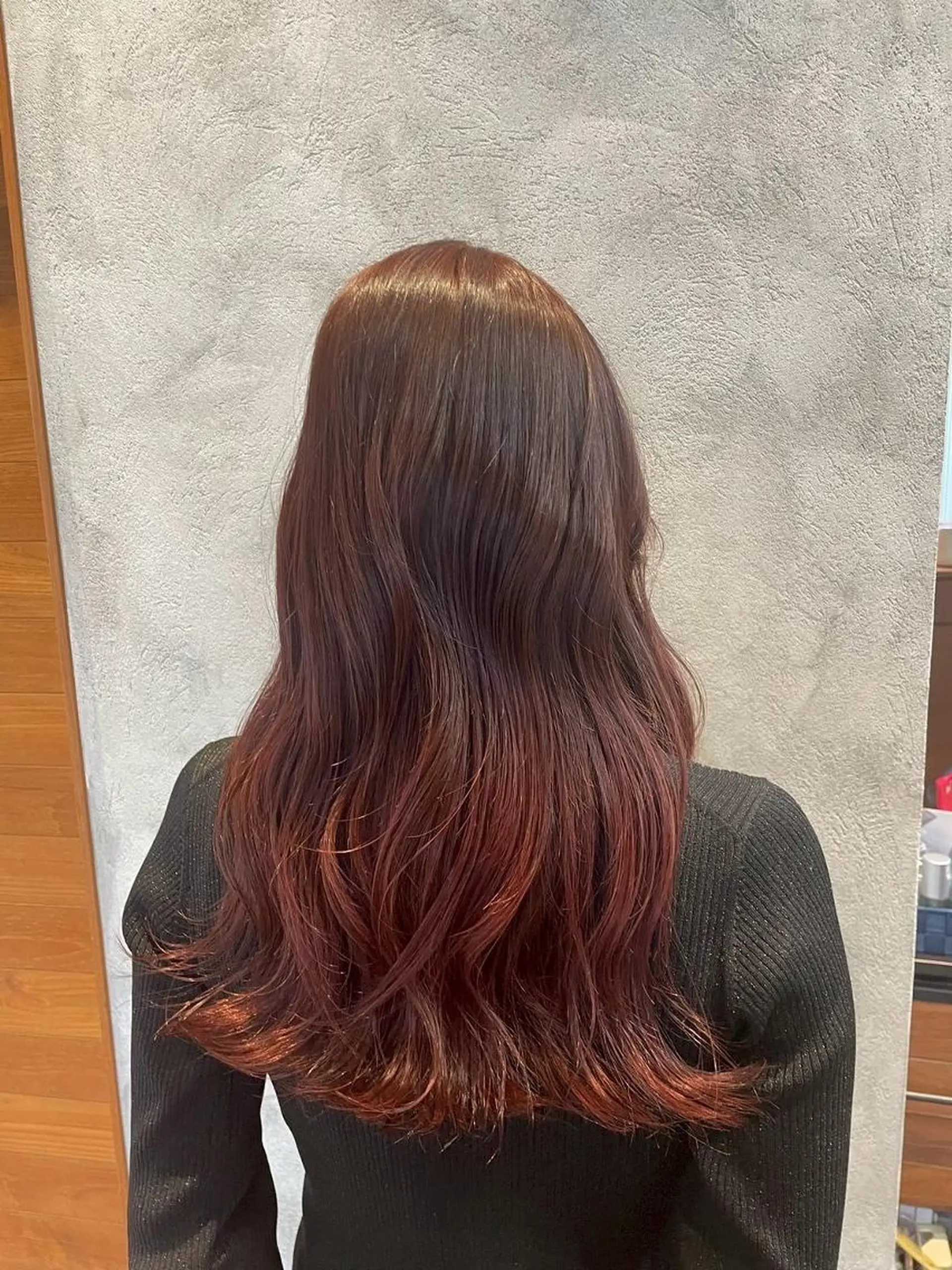 ロング ヘアカラー トリートメント 長谷川 楓のヘアスタイル