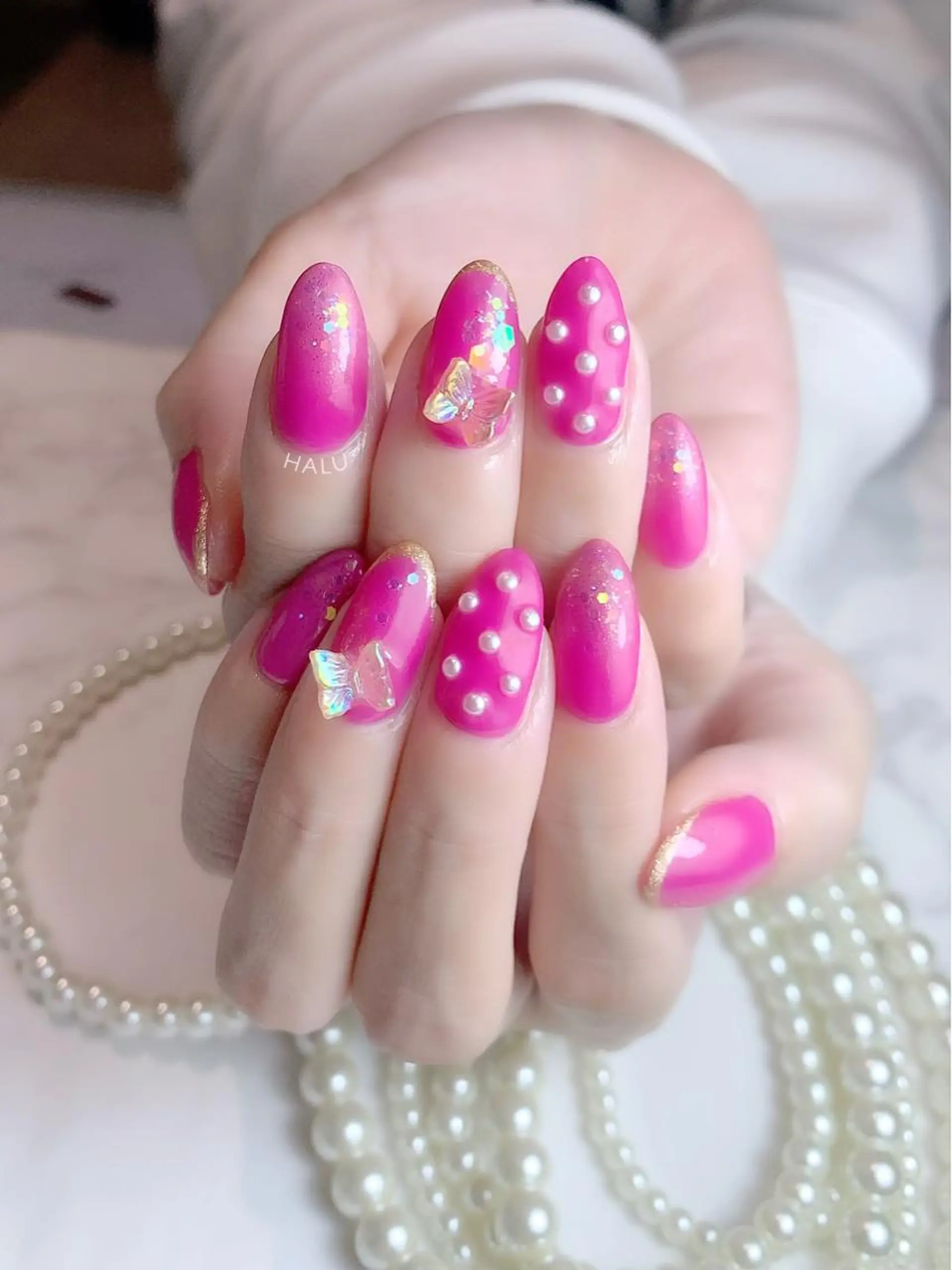 ネイル ピンク HALU ハルのネイルデザイン