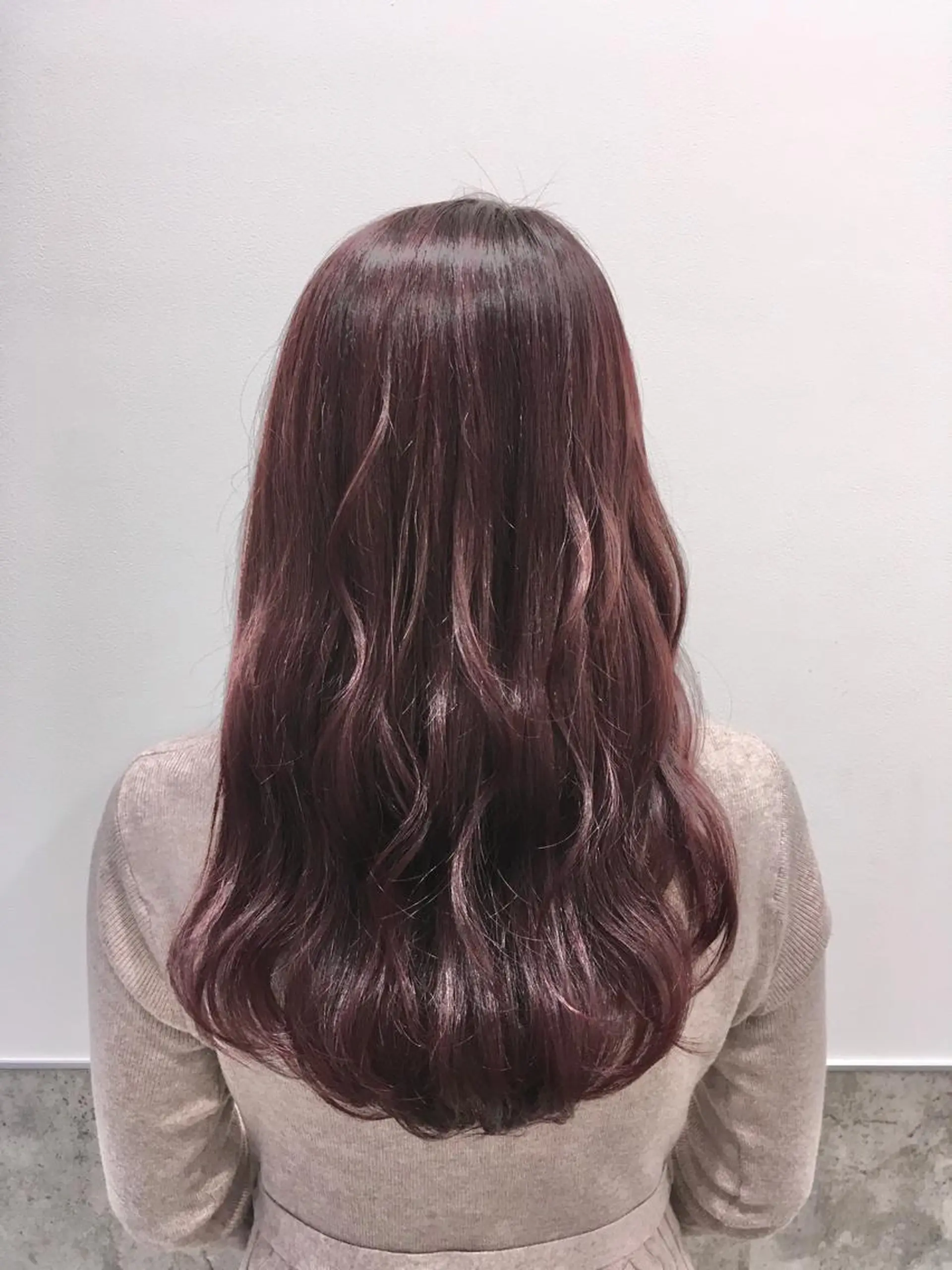 ロング カラー ベージュカラー ピンクカラー ピンクベージュ ヘアカラー トリートメント ヘッドスパ ヘアセット yoshi ☆のヘアスタイル