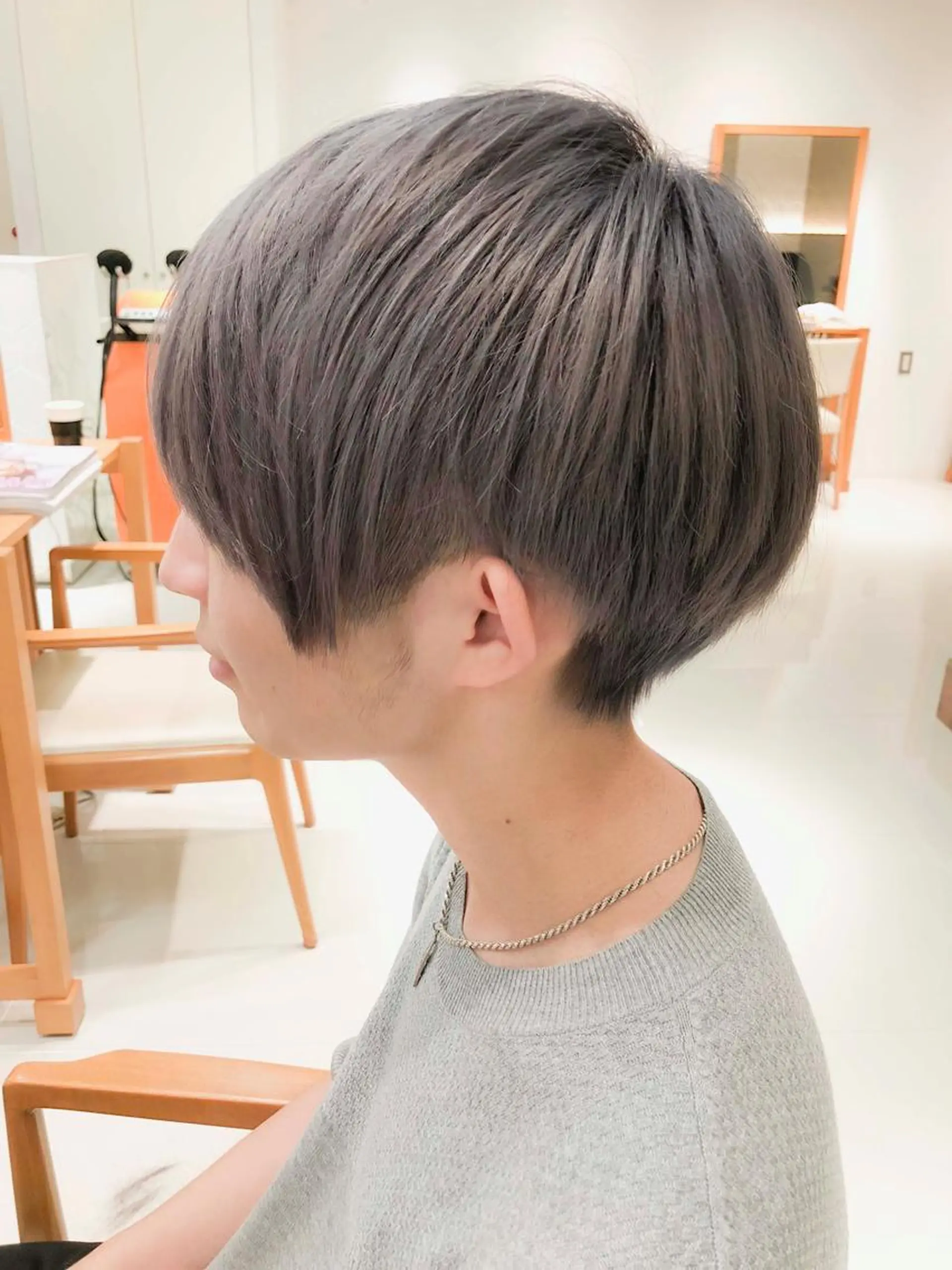 ショート カラー ヘアアレンジ メンズ アッシュ アッシュグレー アッシュグレージュ 透明感カラー グレージュ モテ髪透明感❤️ デイズヘアカラーのヘアスタイル