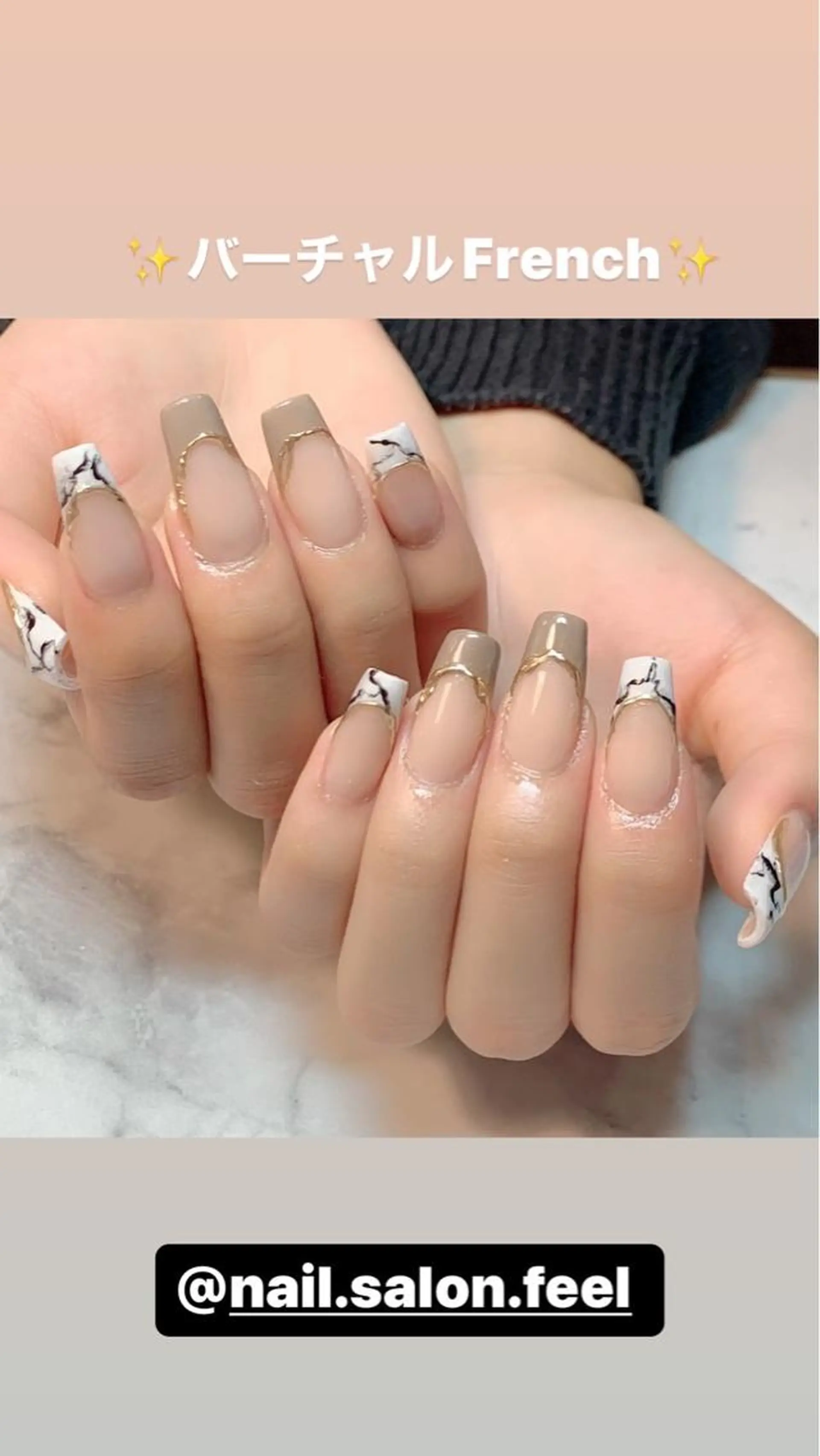 ネイル ハンドネイル Feel ‪‪☺︎‬Yuriaのネイルデザイン