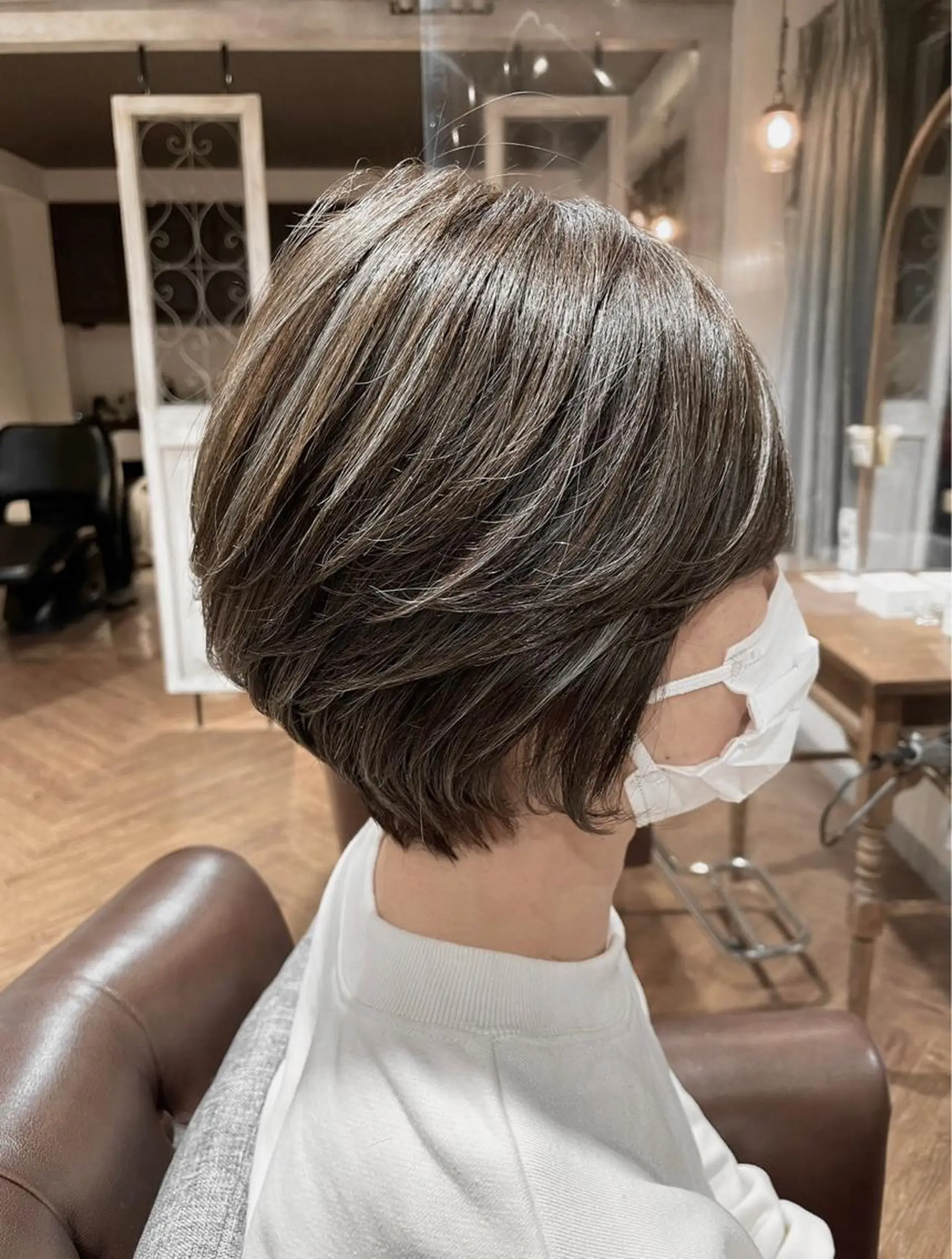 ショート カラー パーマ ヘアアレンジ キッズ ハイライトカラー オレンジ ハイライト カット ヘアカラー トリートメント 韓国♡ハイライト ♡YURIのヘアスタイル