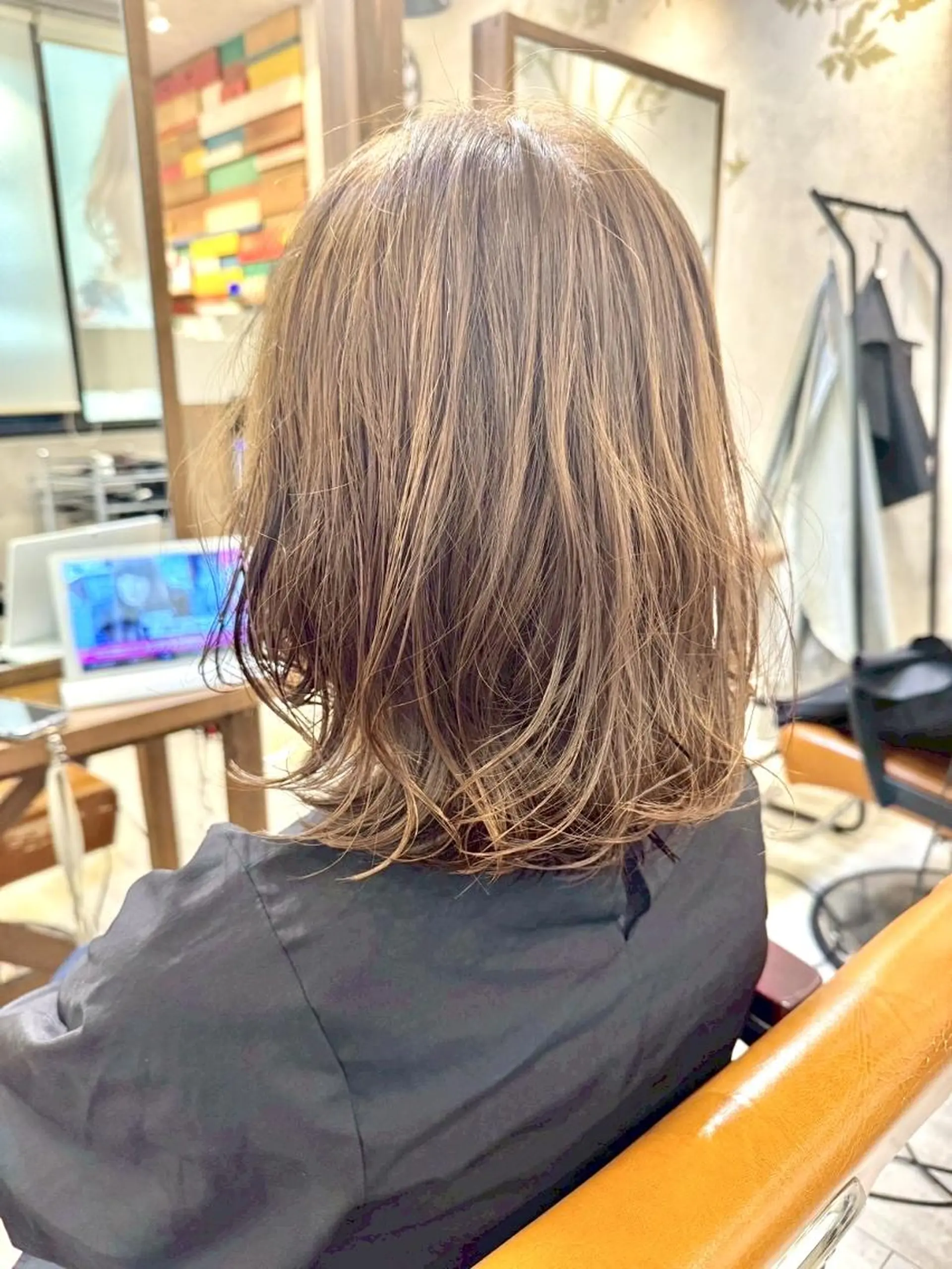 ミディアム 伸ばしかけ カット ヘアカラー トリートメント 一宮駅3分/水野/ ショート/ボブのヘアスタイル
