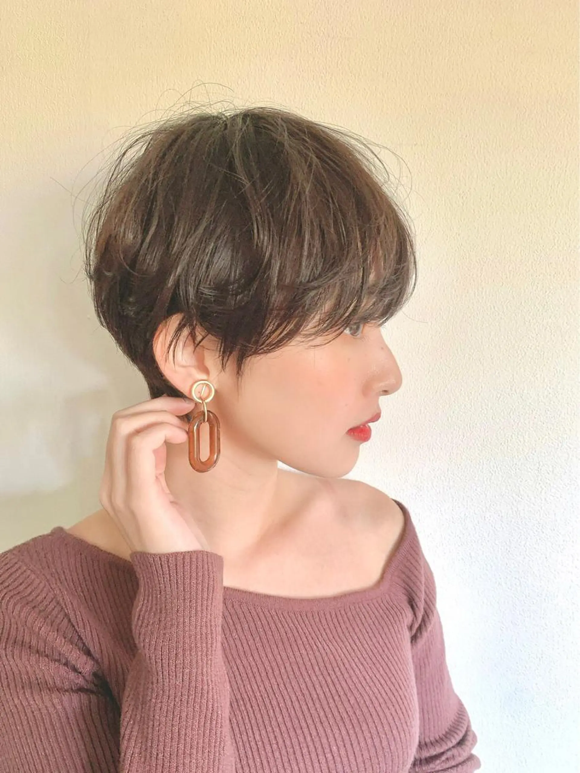 ショート カラー ヘアアレンジ ショートヘア ❣️レイヤーカット ❣️渡部晃輝のヘアスタイル