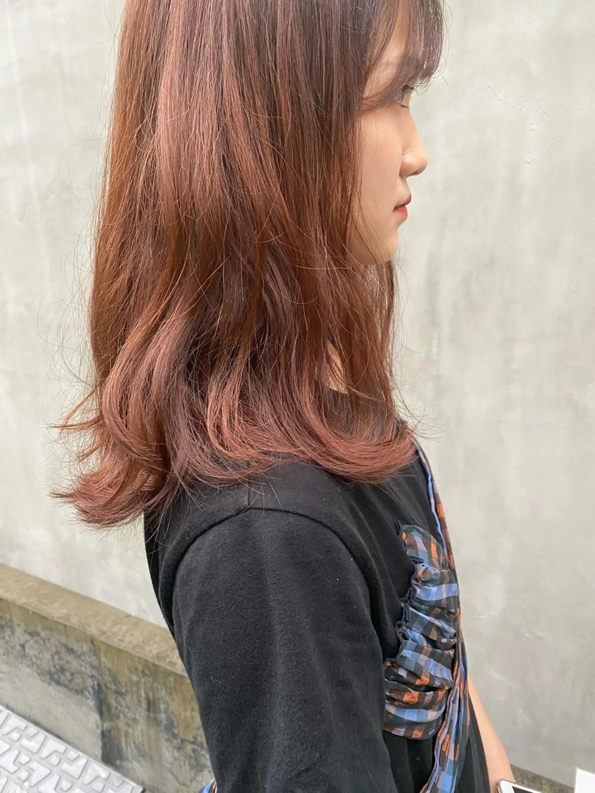 セミロング カラー パーマ ヘアアレンジ メンズ キッズ ネイル マツエク・マツパ ベージュカラー オレンジ オレンジベージュ カラーマツエク オレンジ インナーカラー/ KANAのヘアスタイル