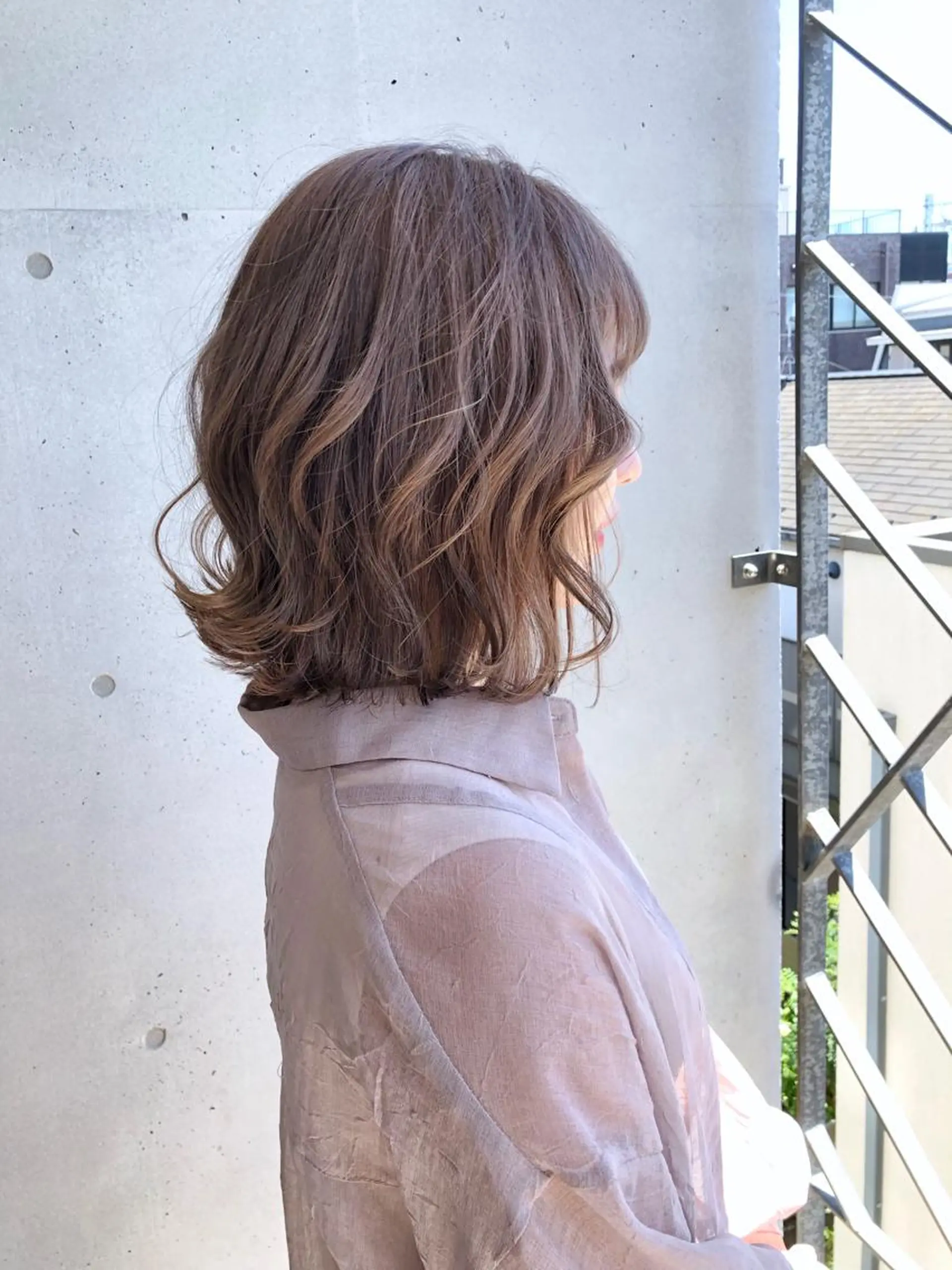ミディアム カラー ヘアカラー トリートメント ヘアセット ☕️ベージュカラー 内藤光哉☕️のヘアスタイル