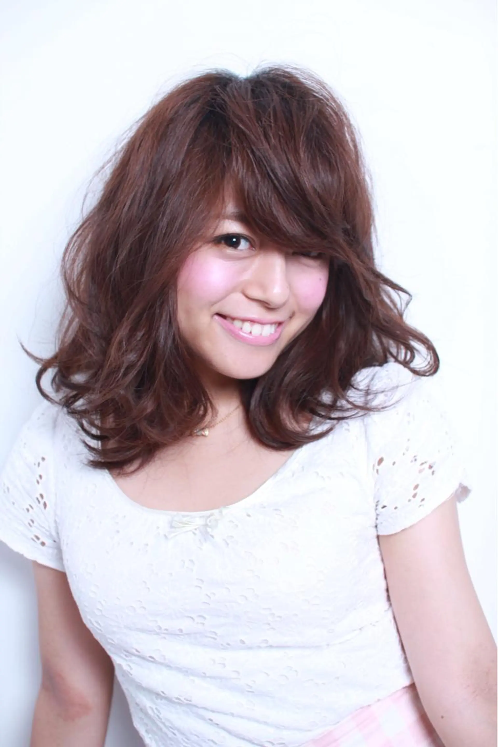 セミロング ハイライト 髪質改善 小顔カット Endearing 銀座/レイヤーカットのヘアスタイル