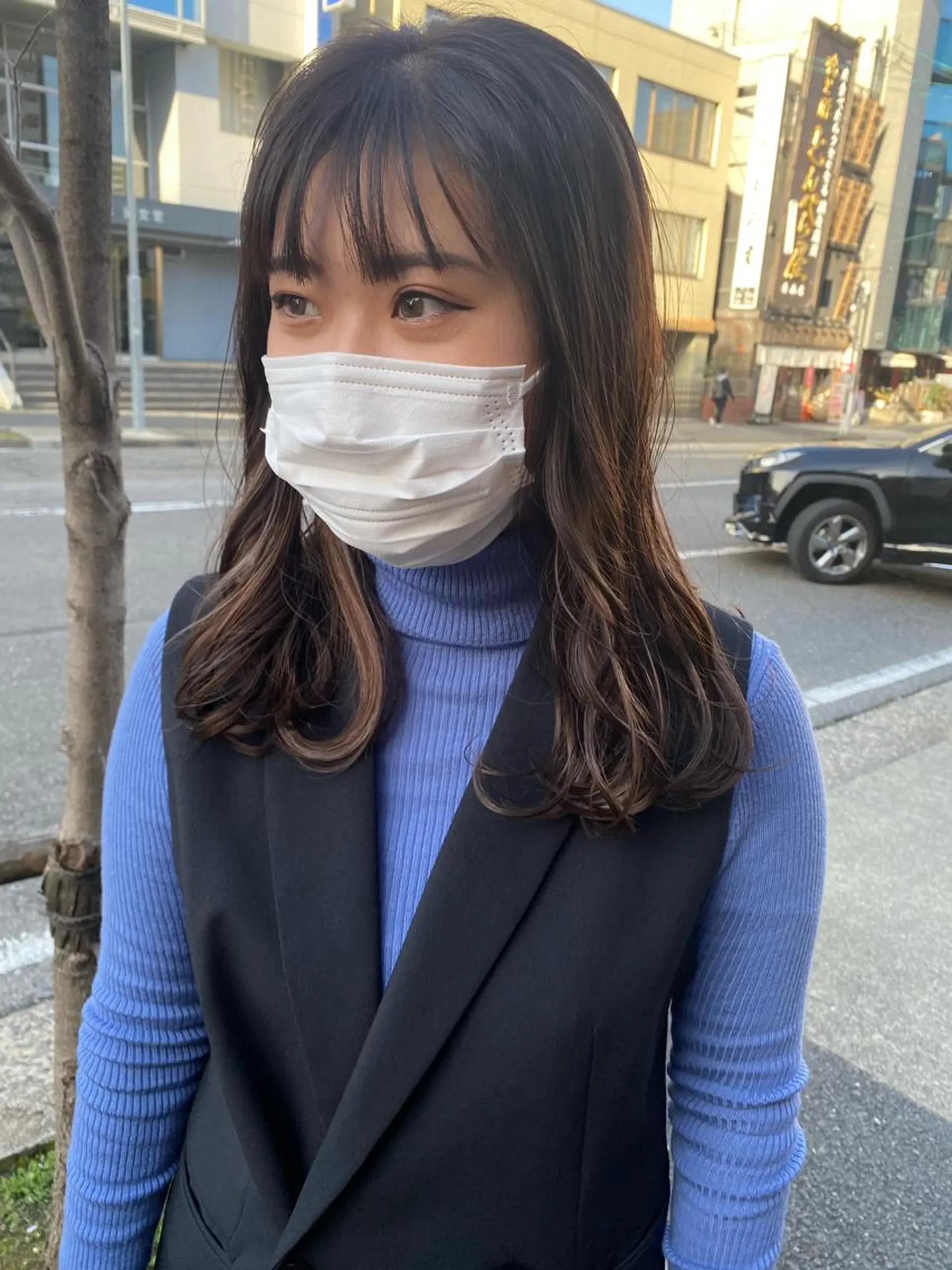 セミロング カラー ベージュカラー 透明感カラー イヤリングカラー イルミナカラー 🍀透明感抜群🍀/ ハイトーンカラーのヘアスタイル